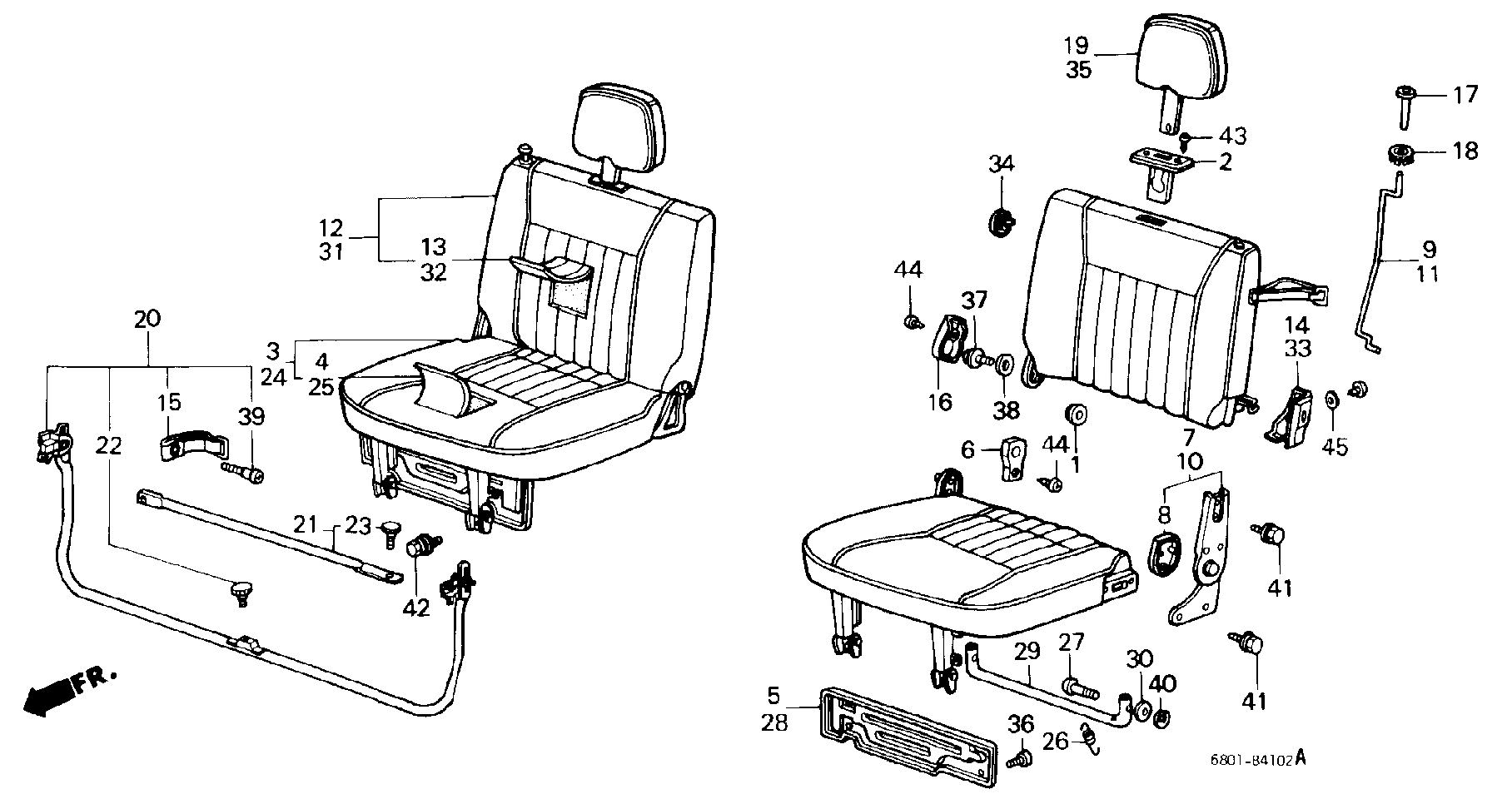 REAR SEAT(STL,STLS) (2300001-)