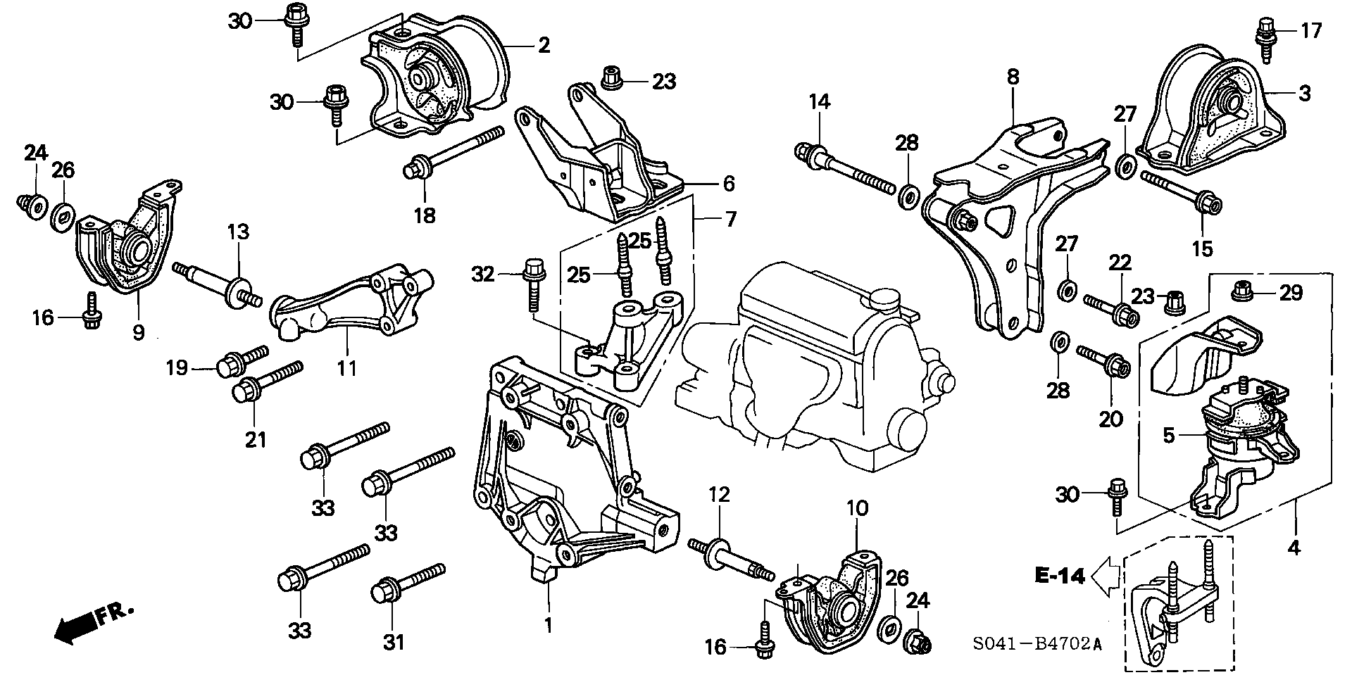 ENGINE MOUNT(MT)(4WD)