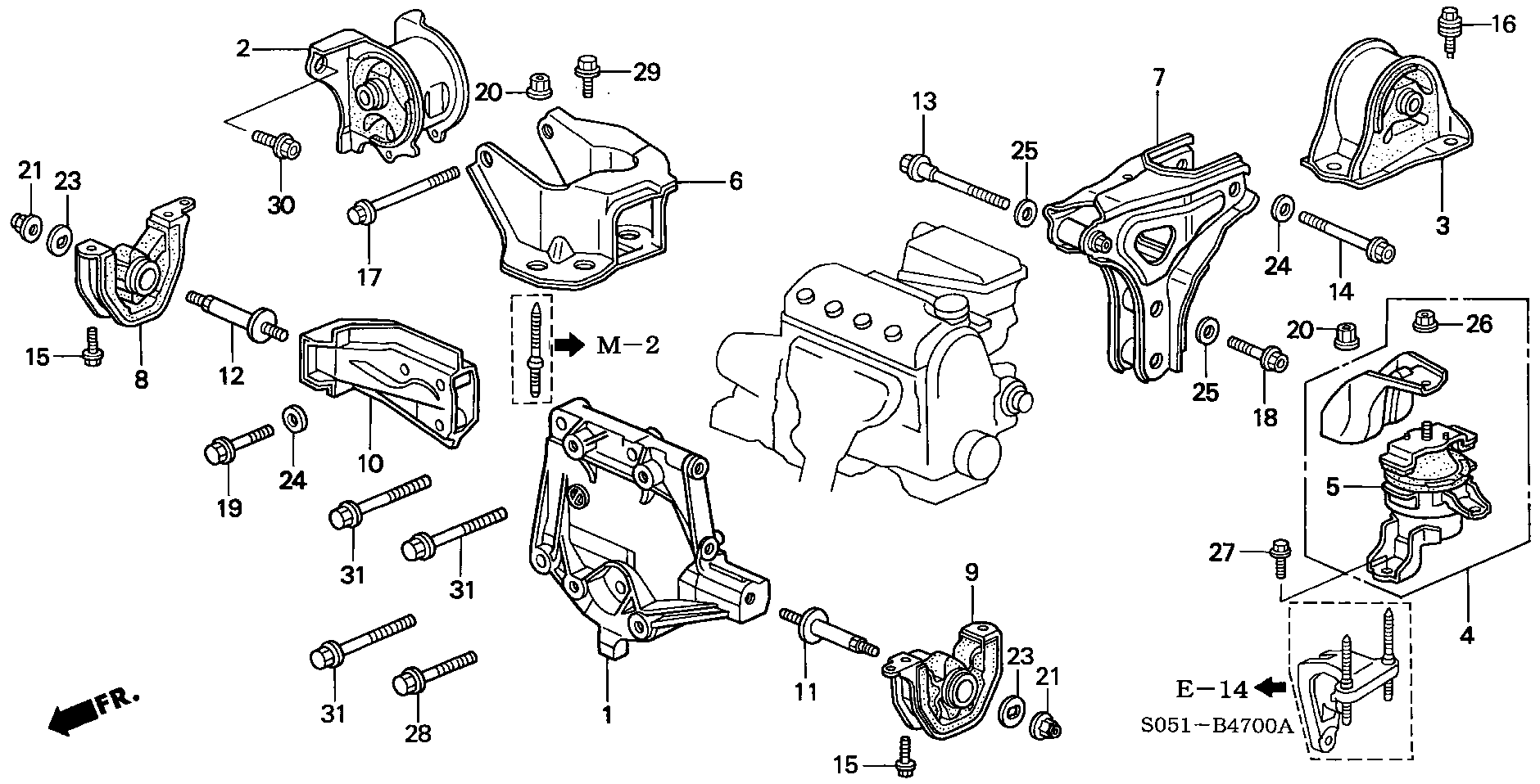 ENGINE MOUNT(MT)(2WD)