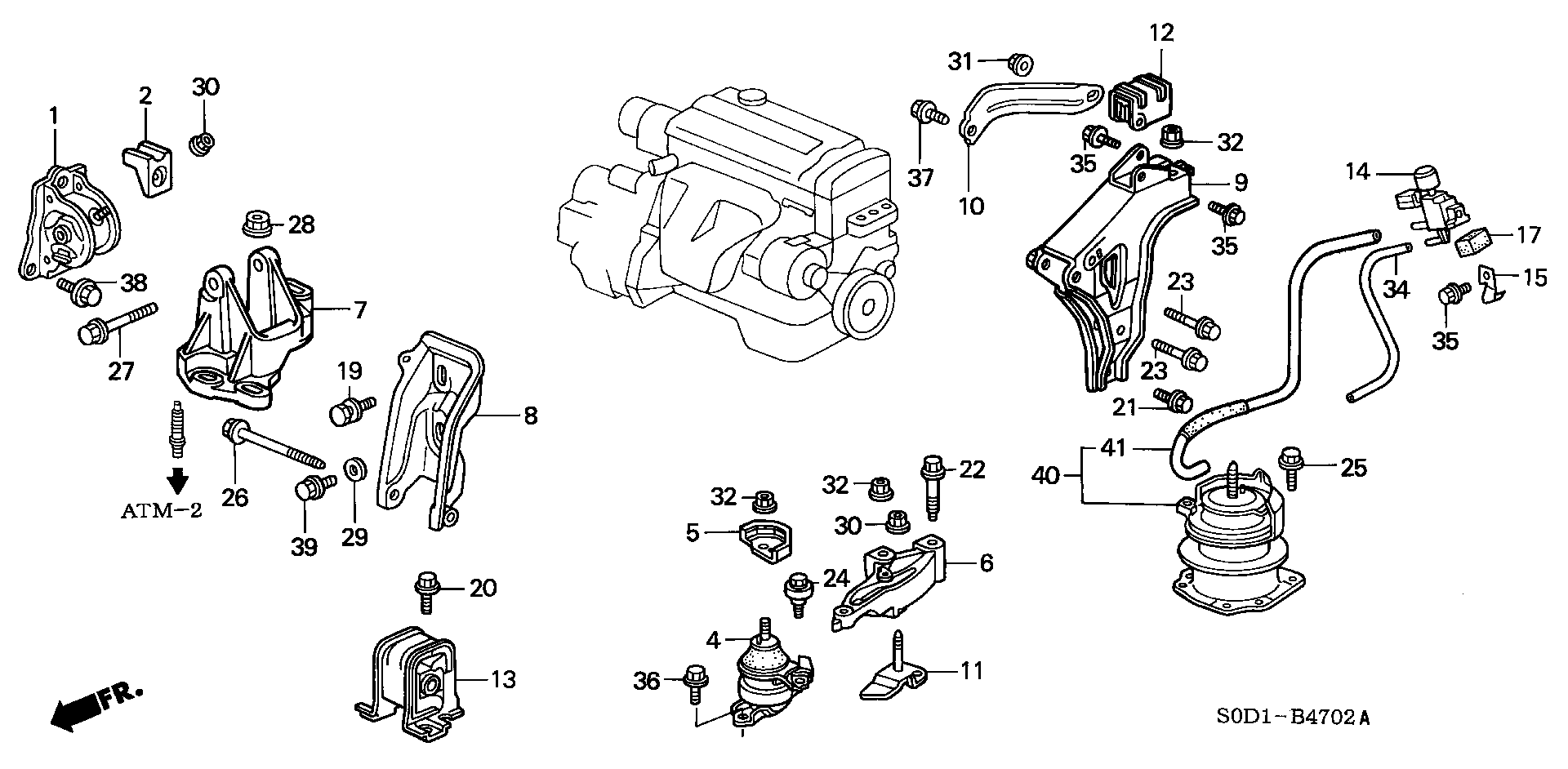 ENGINE MOUNT(2WD)(DOHC)