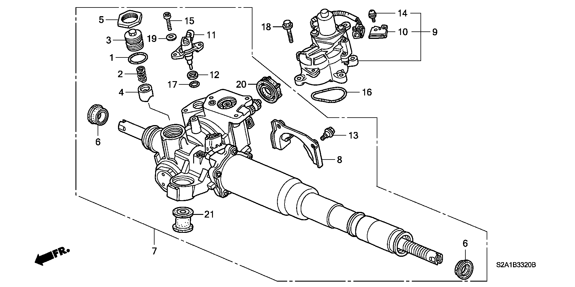 POWER STEERING GEARBOX SHORT PARTS (VGS)