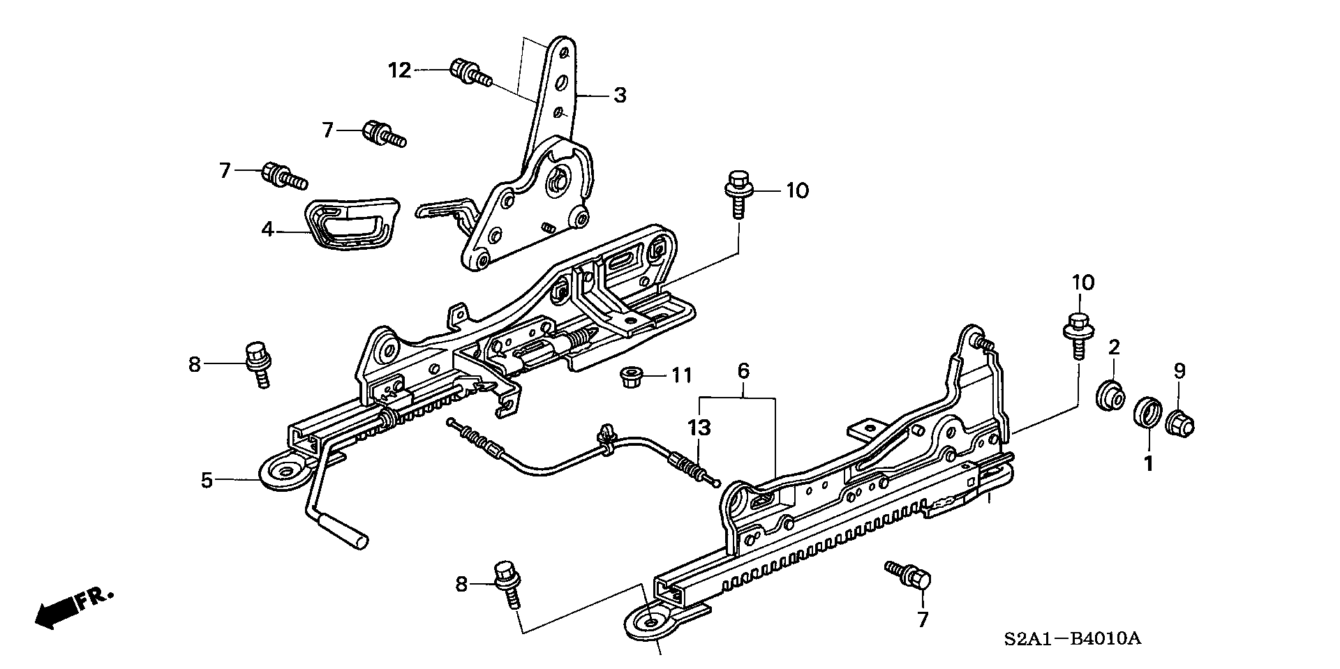 SEAT  COMPONENT PARTS (  DRIVER`S SEAT SIDE )