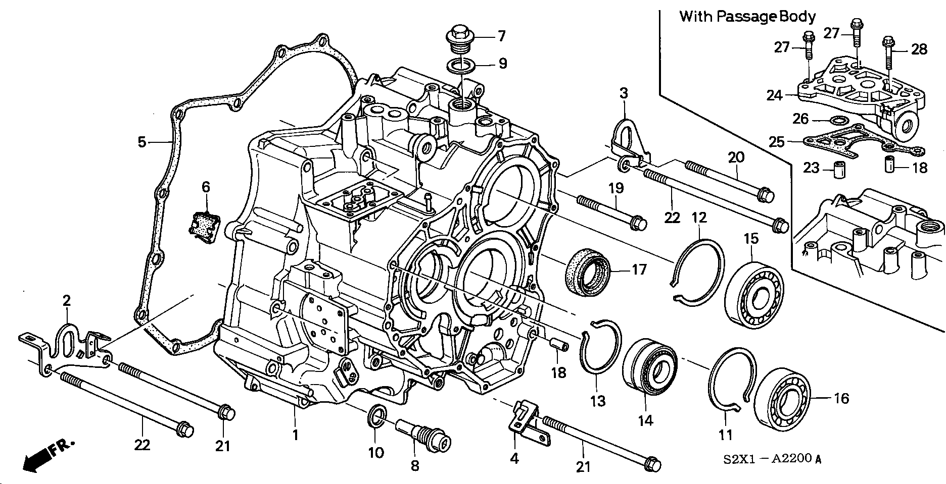 TRANSMISSION CASE(V6) (2WD)
