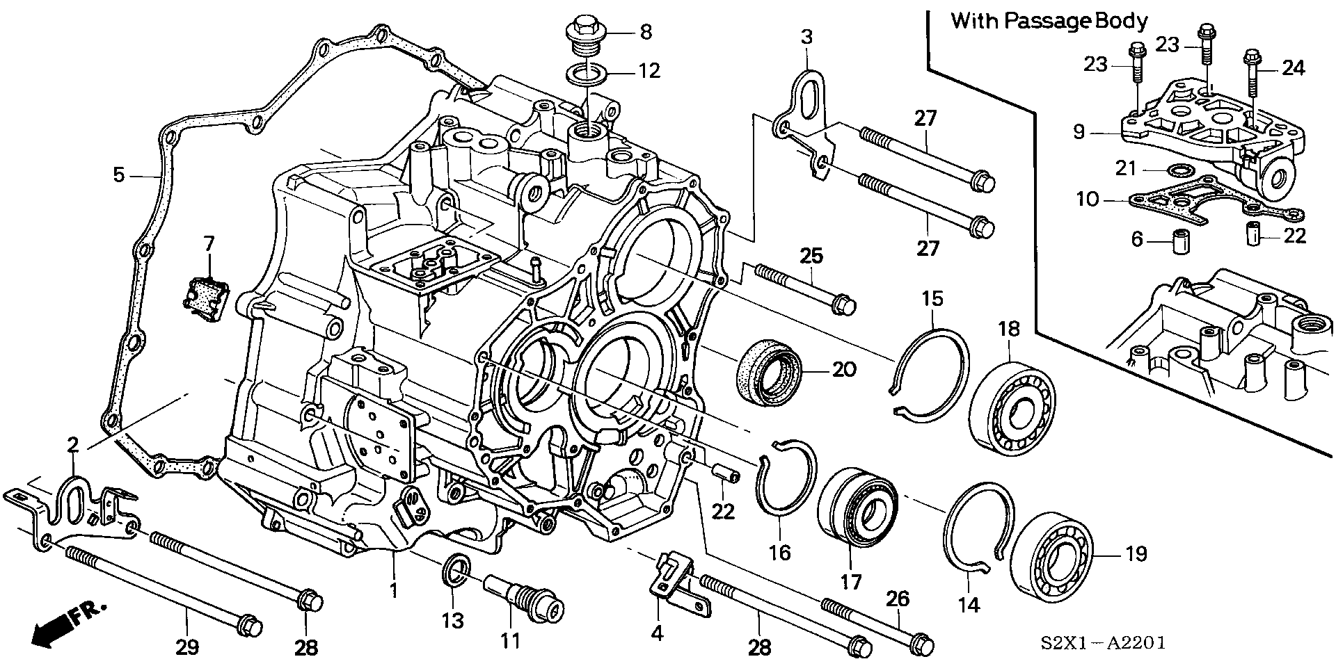 TRANSMISSION CASE(V6) (4WD)