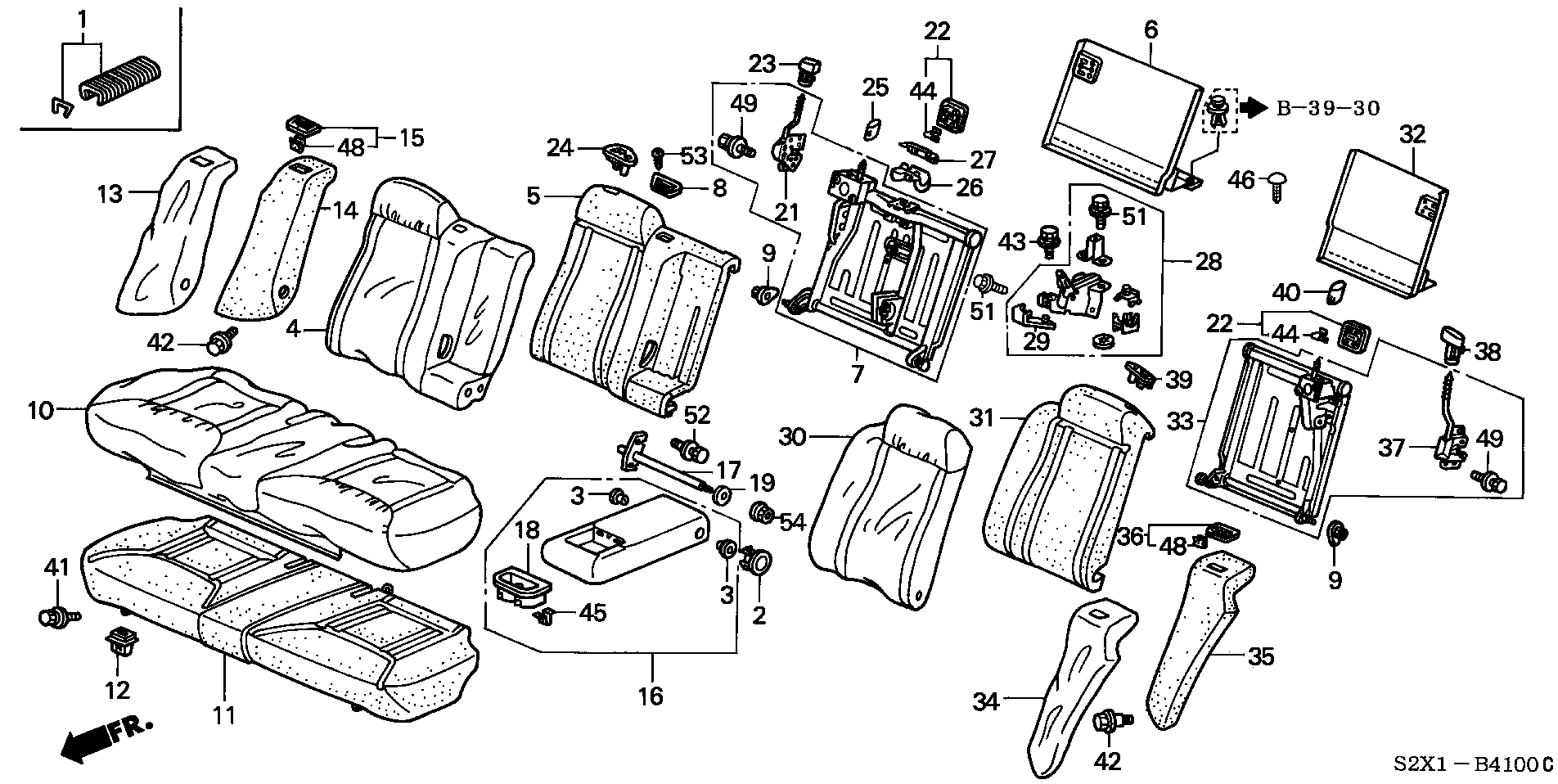 REAR SEAT(  STATIONARY TYPE )