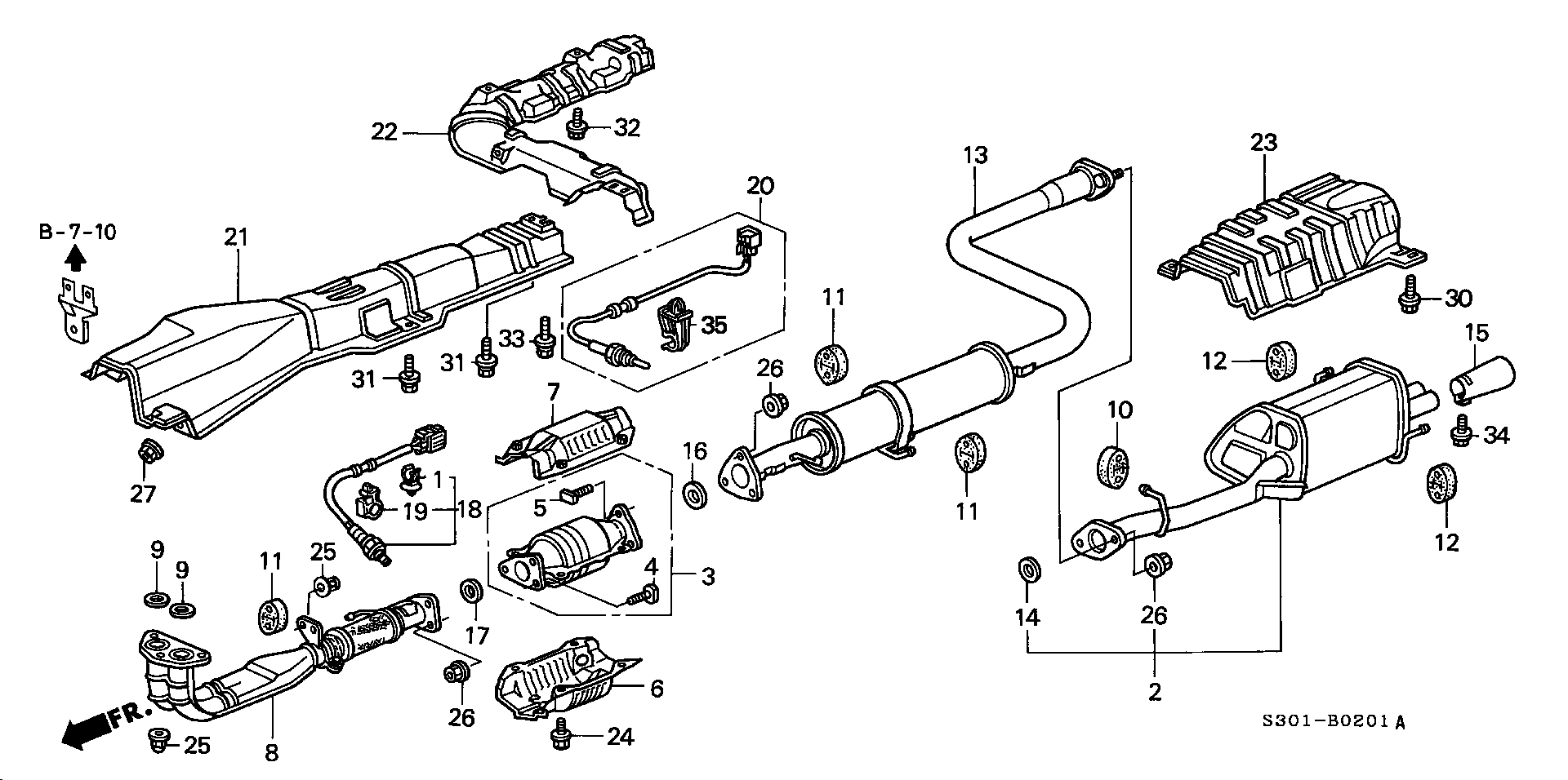 EXHAUST PIPE/ SILENCER (DOHC)