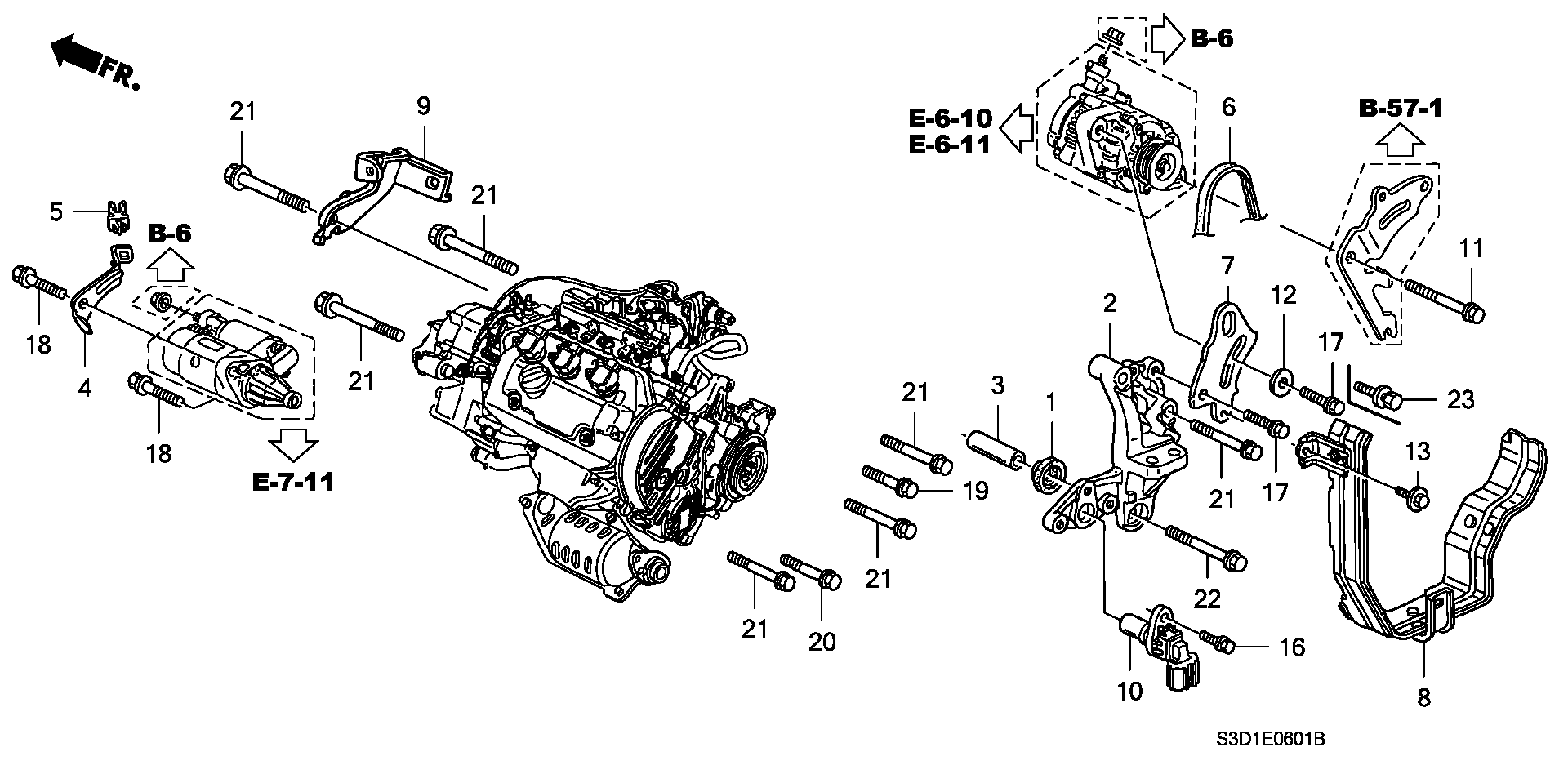 ENGINE MOUNTTING BRACKET (  LENGTHWAY. )