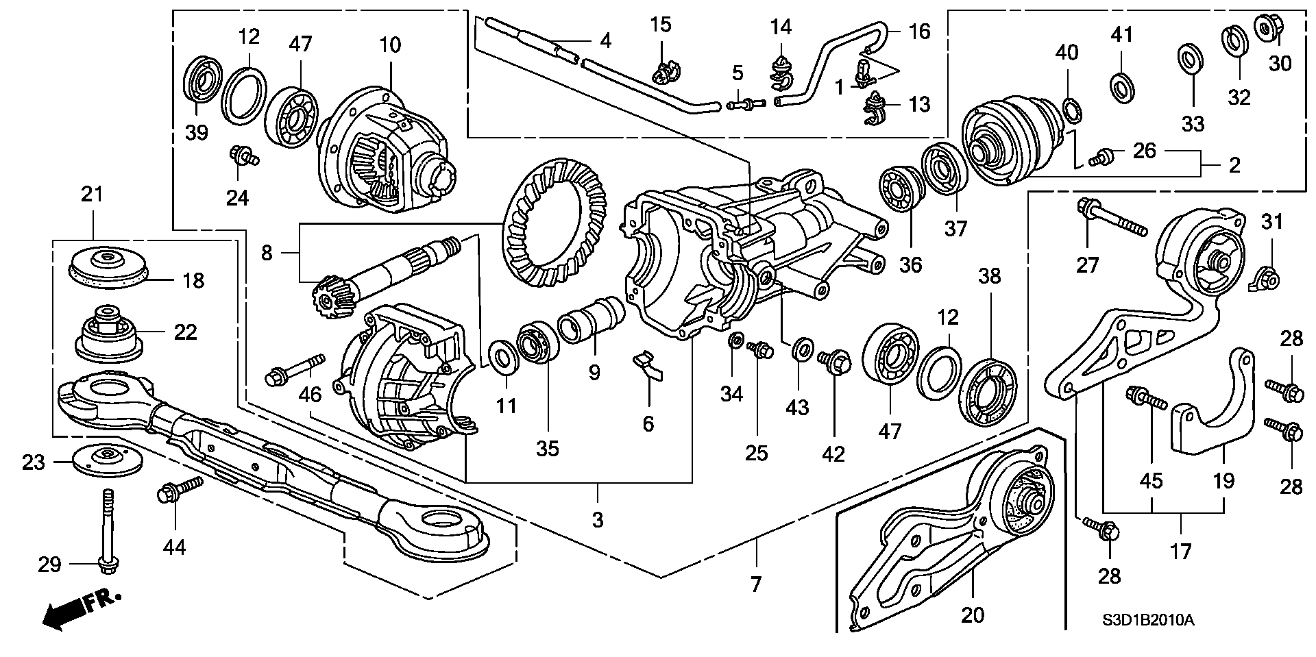 FRONT DIFFERENTIAL/ MOUNT