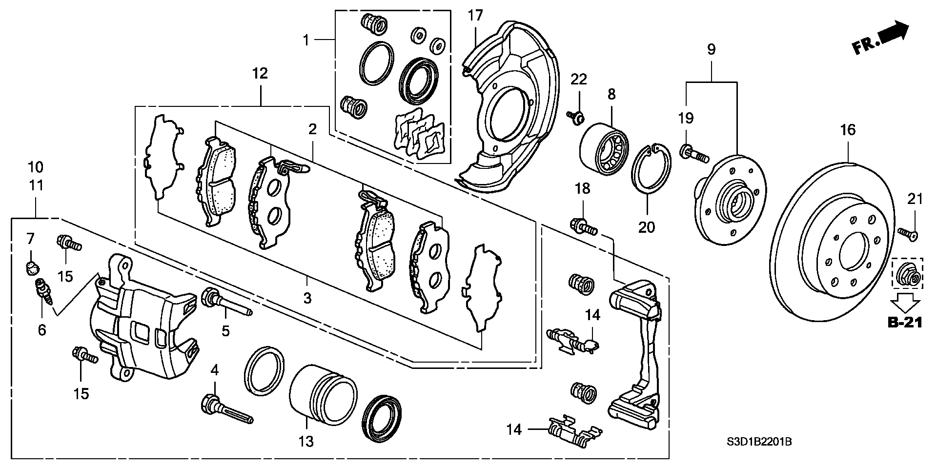 FRONT BRAKE (2WD ABS  ATTACHING ,4WD)