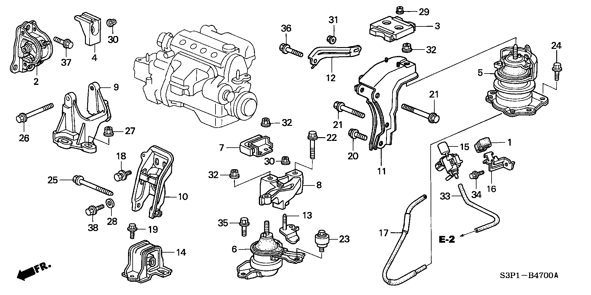 ENGINE MOUNT(2WD)