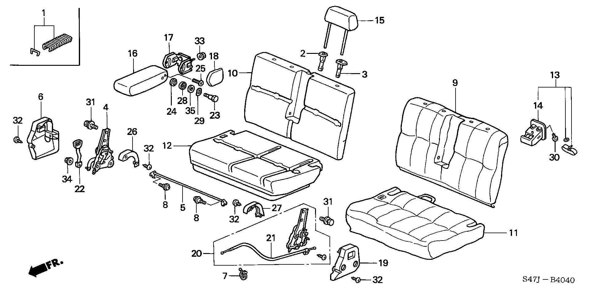 MIDDLE SEAT(  ROTARY SEAT ) (R.)