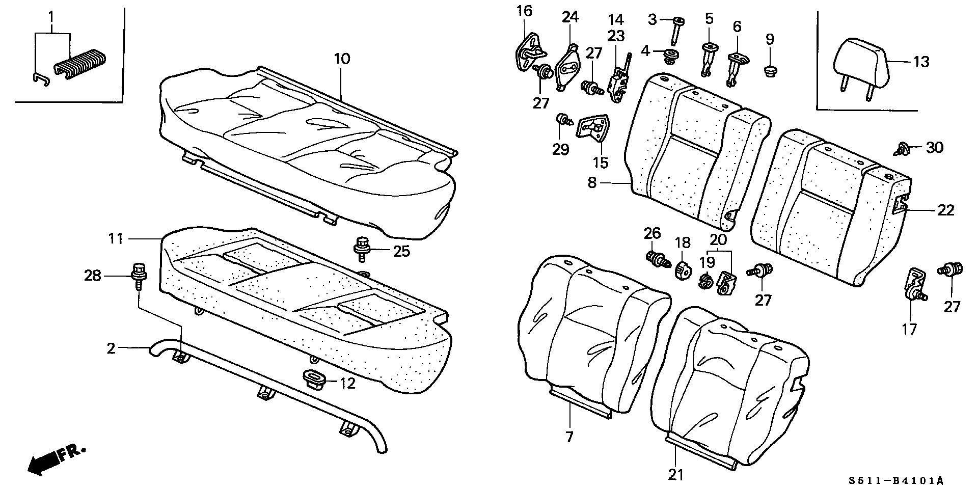 REAR SEAT (  POSSIBLE TO DIVIDE. TYPE )