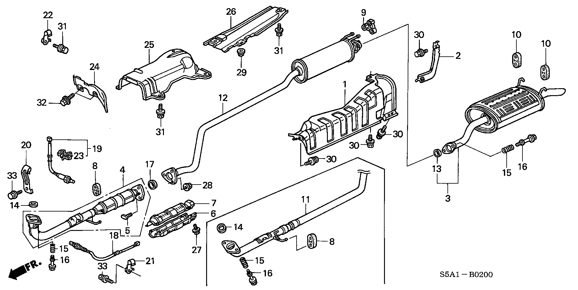EXHAUST PIPE/ SILENCER (2WD)