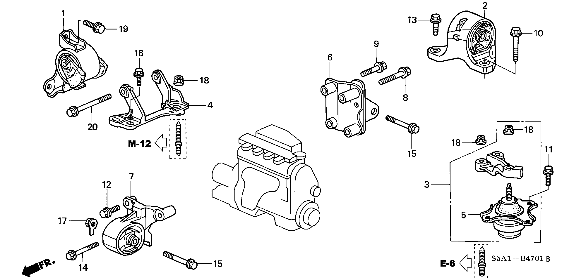 ENGINE MOUNT(4WD) (MT)