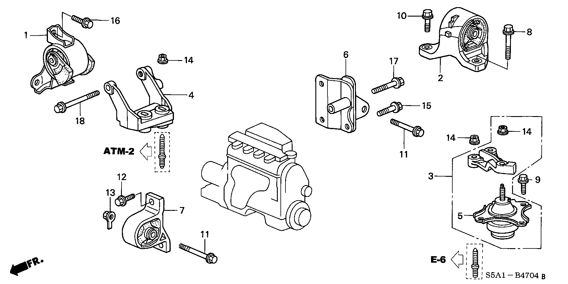 ENGINE MOUNT(4WD) (AT)