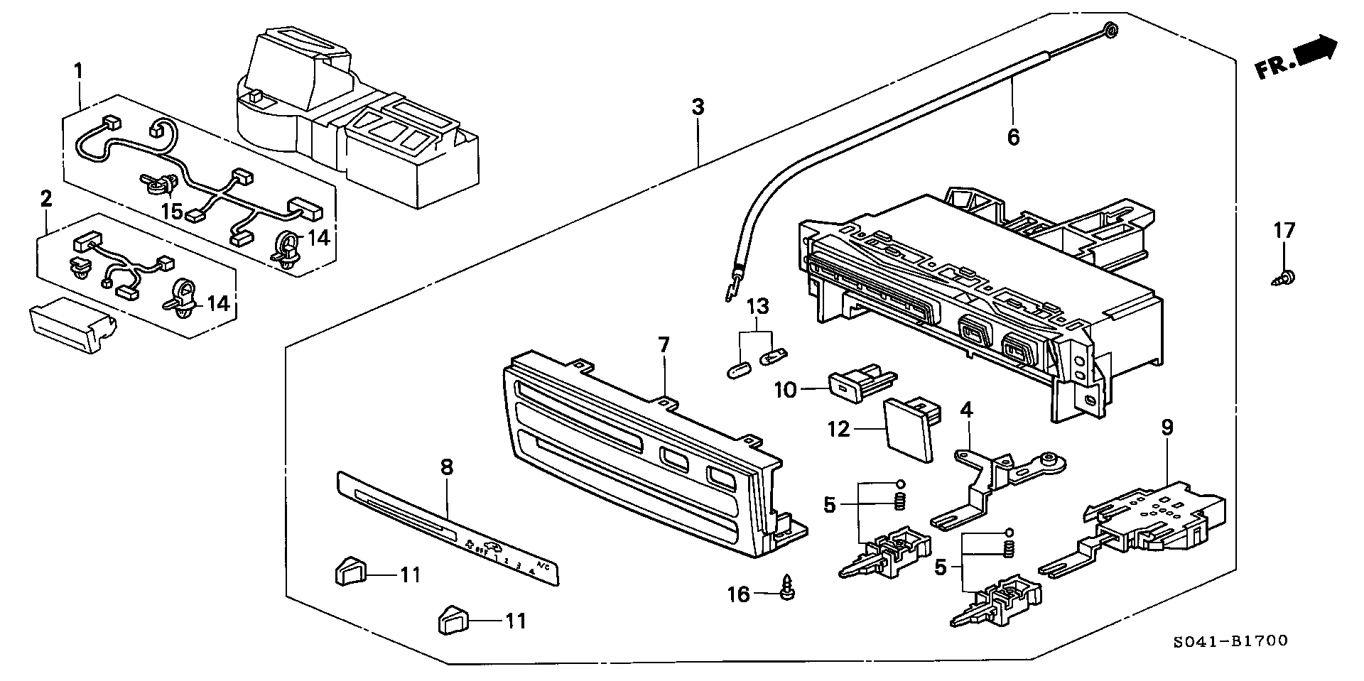 HEATER CONTROL( MANUAL AIR CONDITIONER) (-521  TYPE )