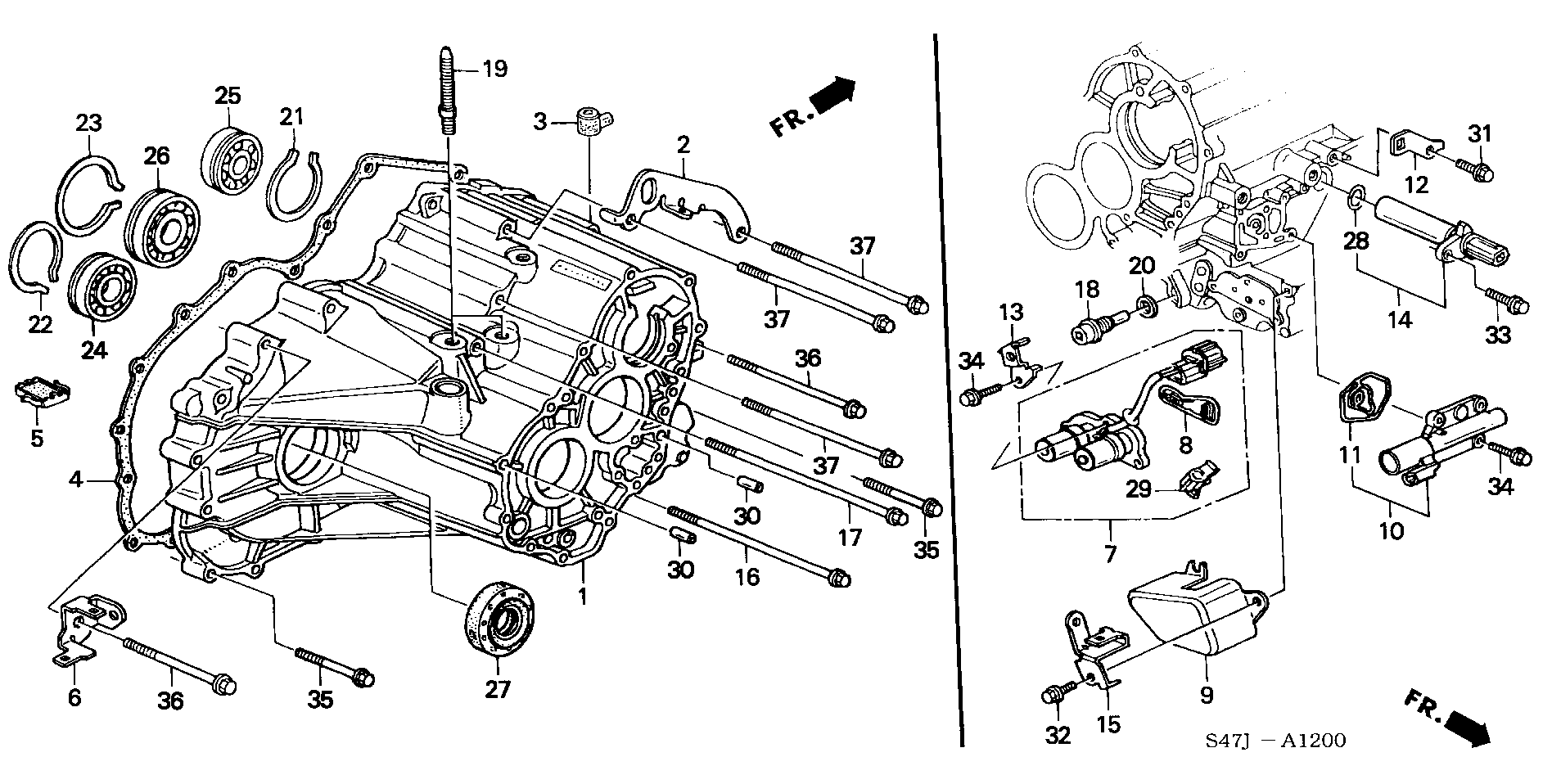 TRANSMISSION CASE(4WD)(130-)