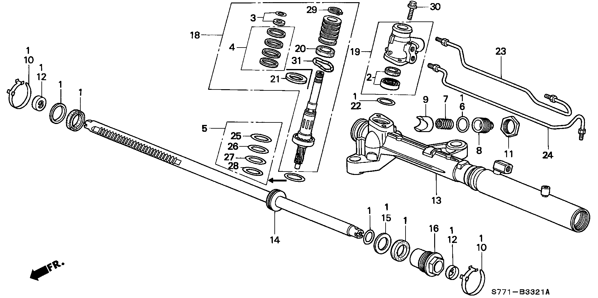 POWER STEERING GEARBOX SHORT PARTS (4WD)