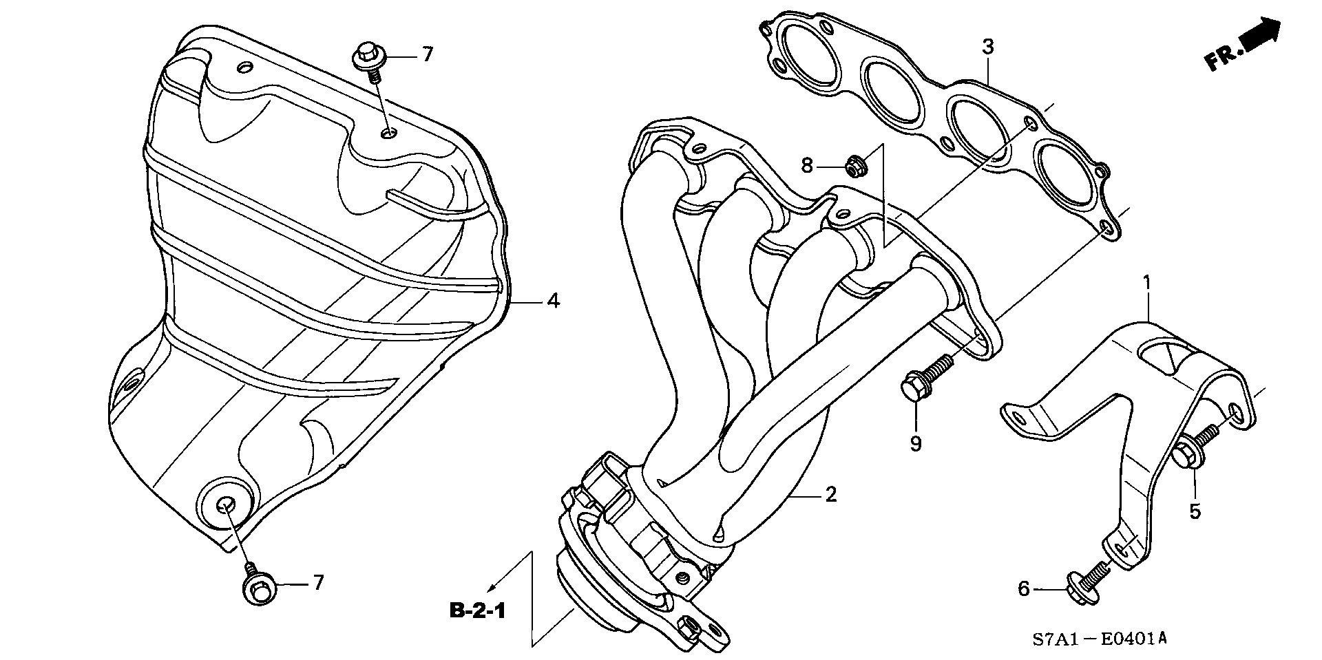EXHAUST MANIFOLD(2.0L) (2WD)