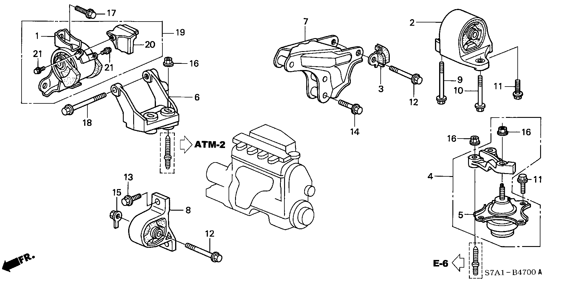 ENGINE MOUNT(1.7L) (2WD)