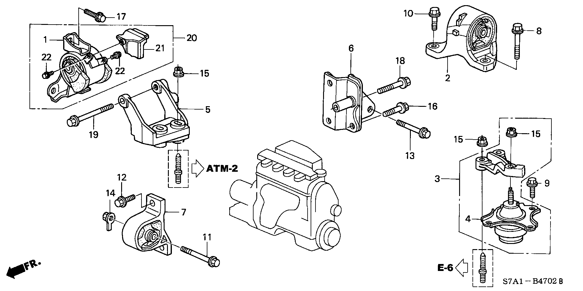 ENGINE MOUNT(1.7L) (4WD)
