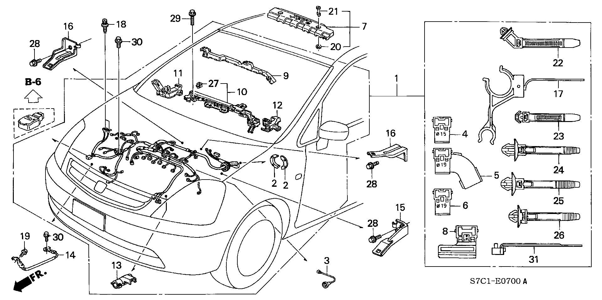 ENGINE WIRE HARNESS (1.7L)