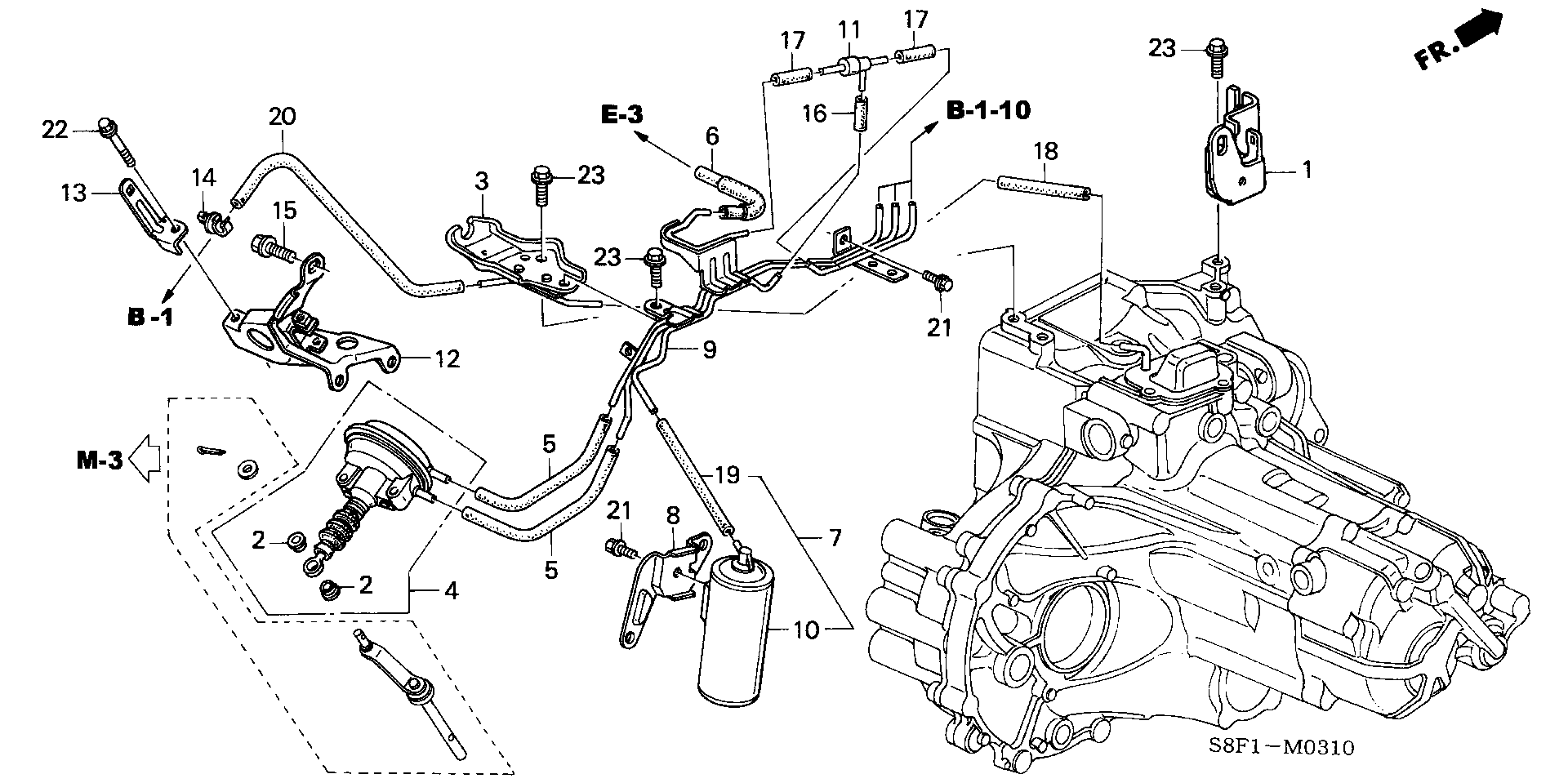ACTUATOR LINE/  CLUTCH WIRE STAY