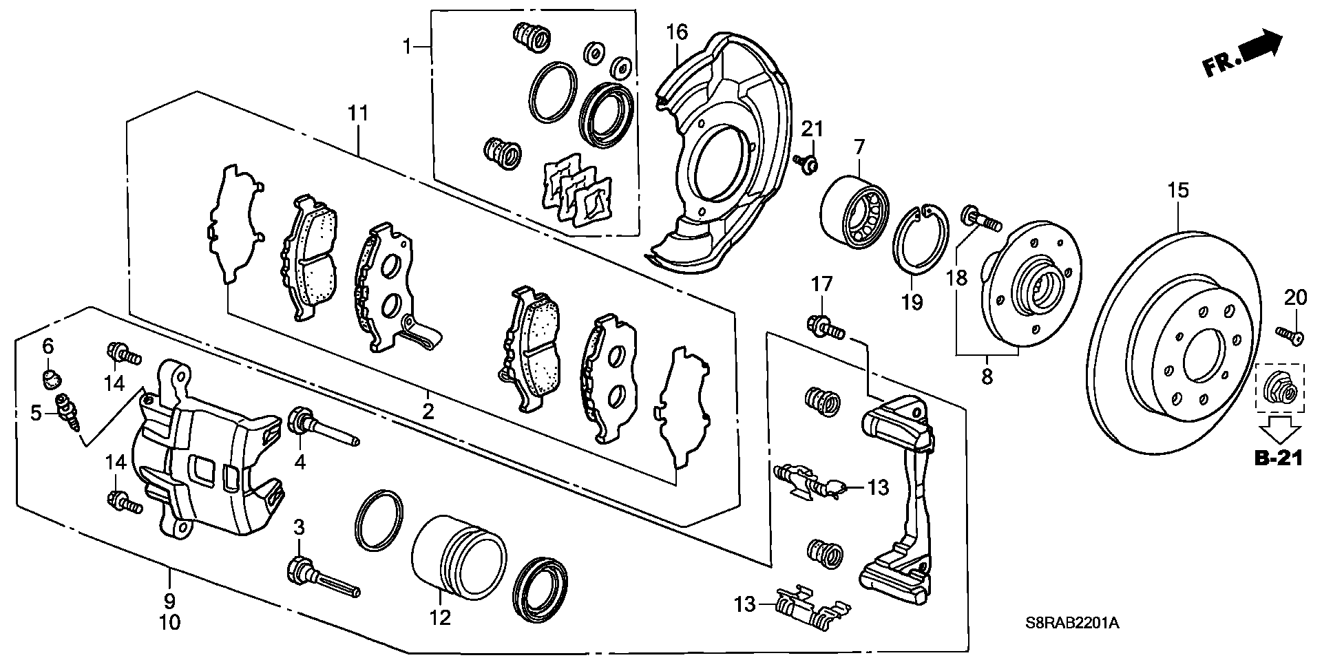 FRONT BRAKE (2WD ABS  ATTACHING ,4WD)