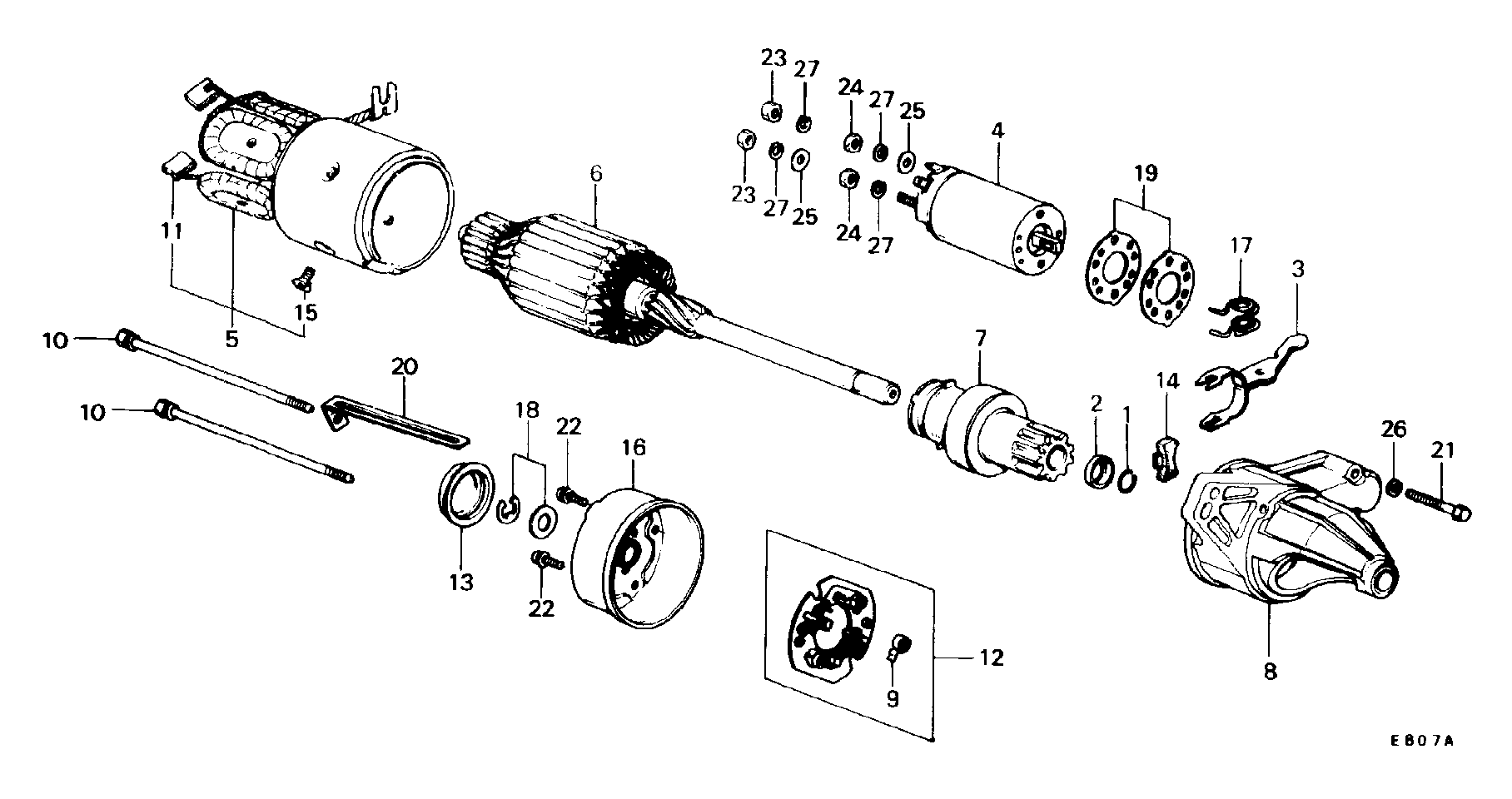 STARTING MOTOR-  COMPONENT PARTS