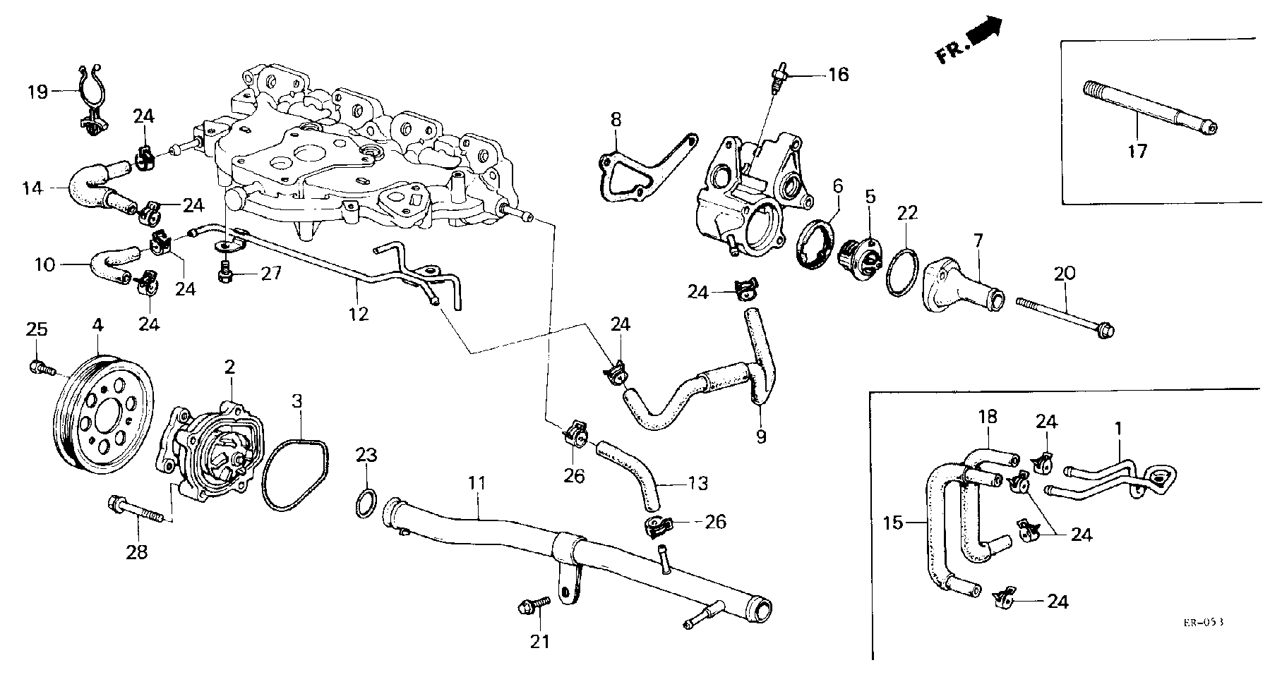 WATER PUMP/ THERMOSTAT( TURBO)