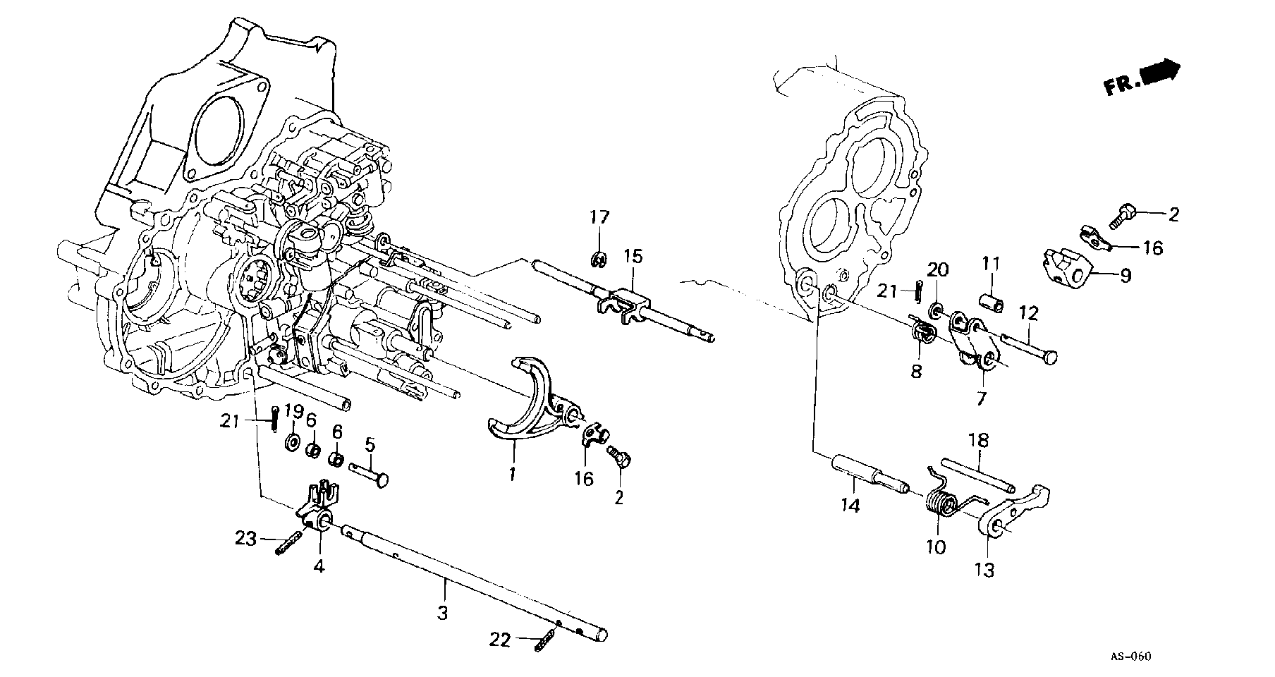 CONTROL LEVER-/ THROTTLE VALVE(BULB) SHAFT (4AT)