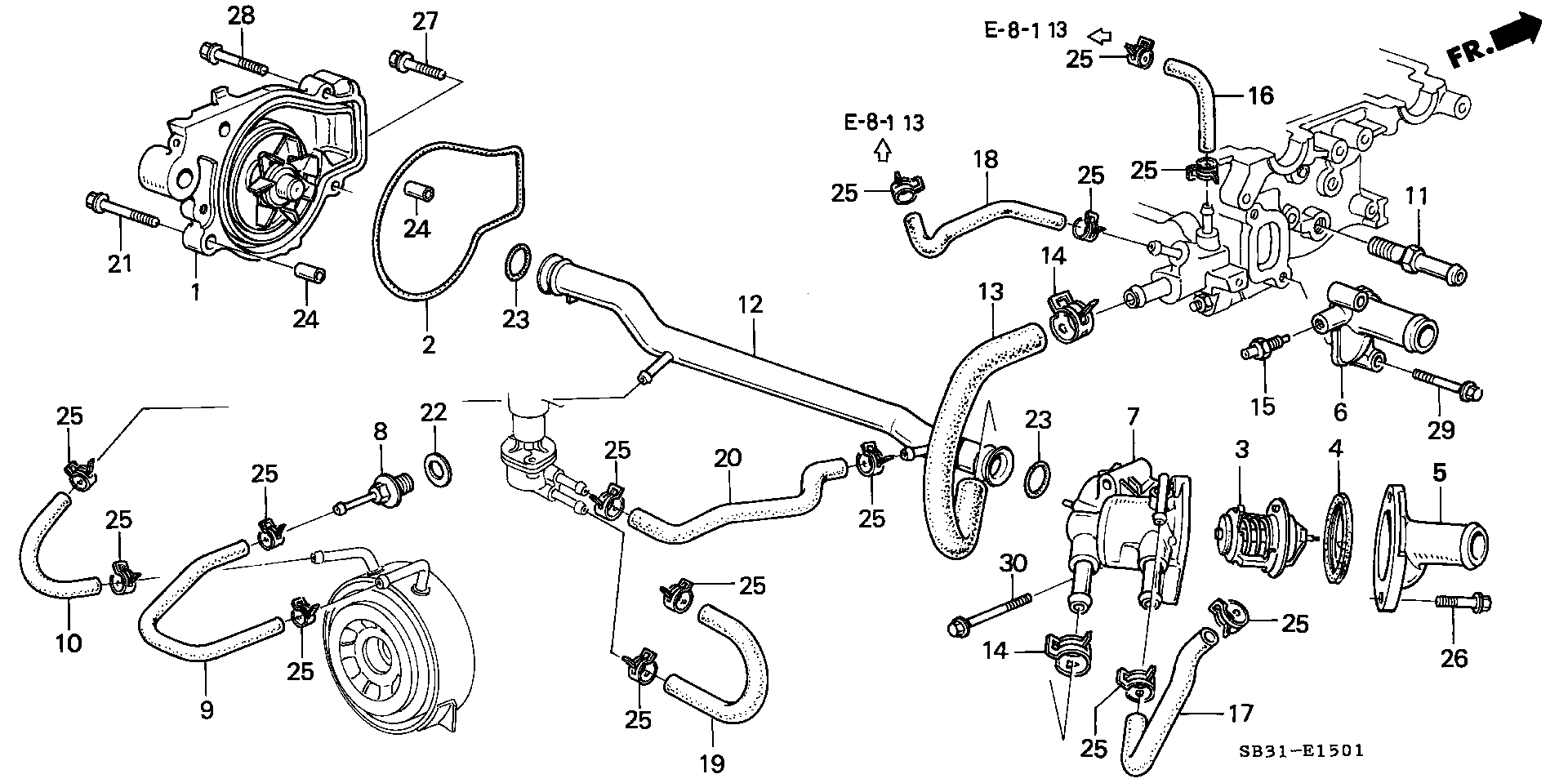 WATER PUMP/ THERMOSTAT(1600)