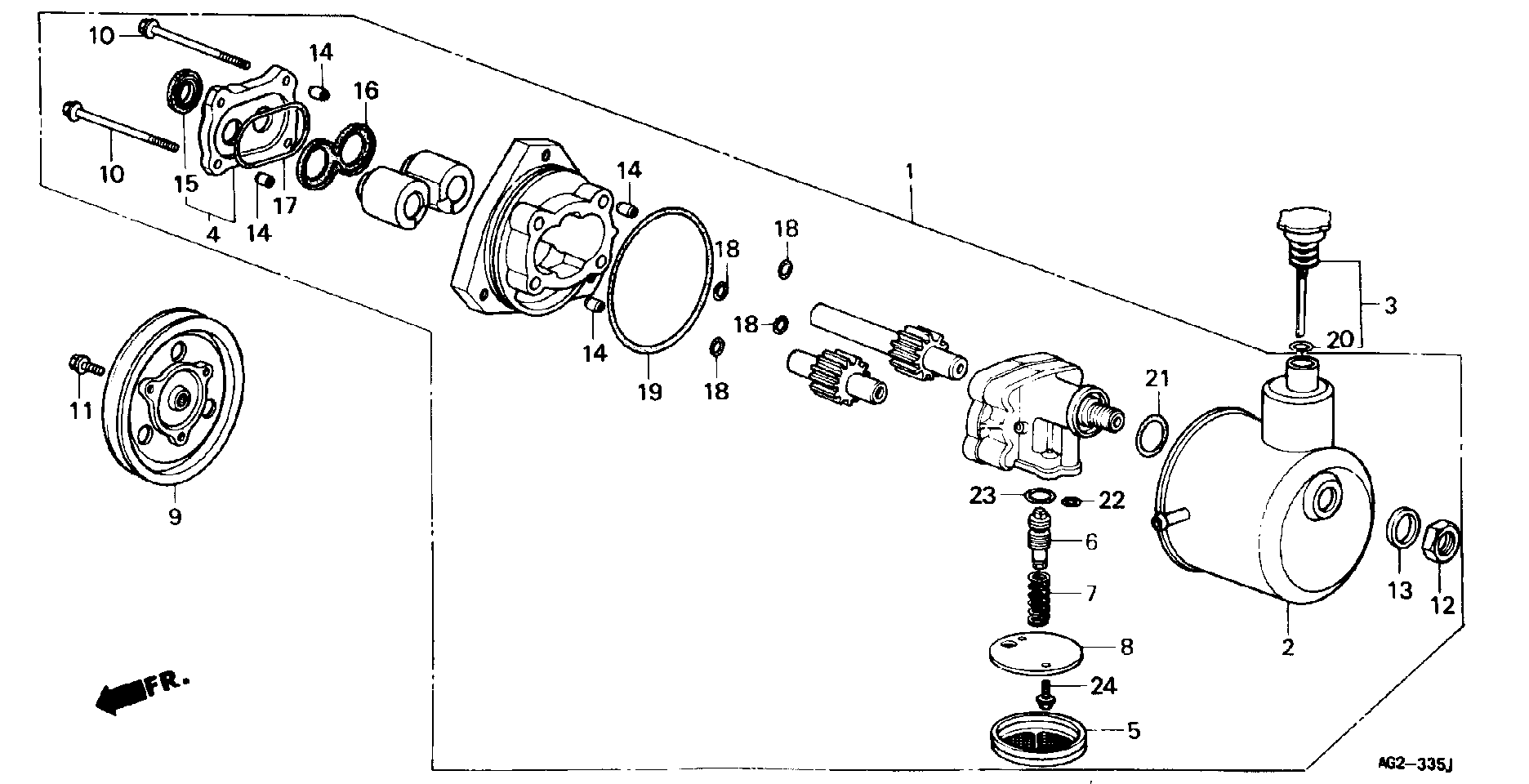 POWER STEERING PUMP(SOHC) ( PULLEY FLANGE  ONE BODY )
