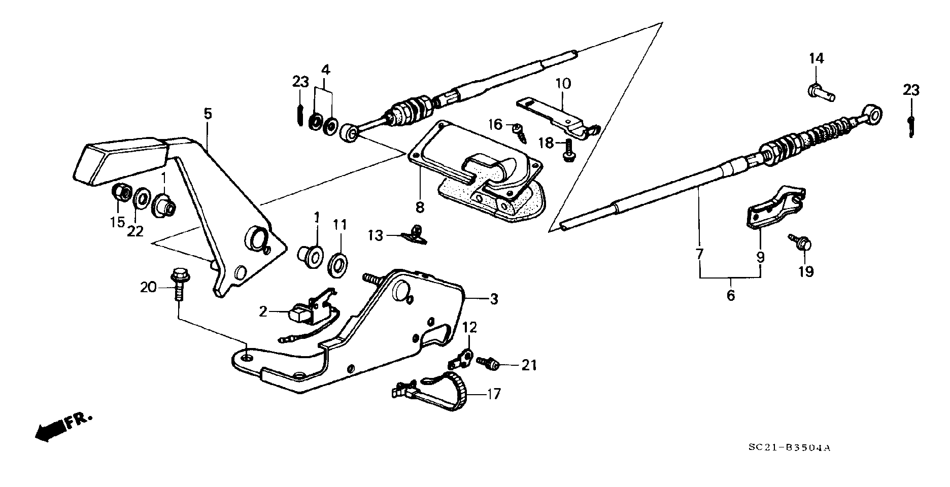SELECTOR LEVER(2WD-4WD) (AT)