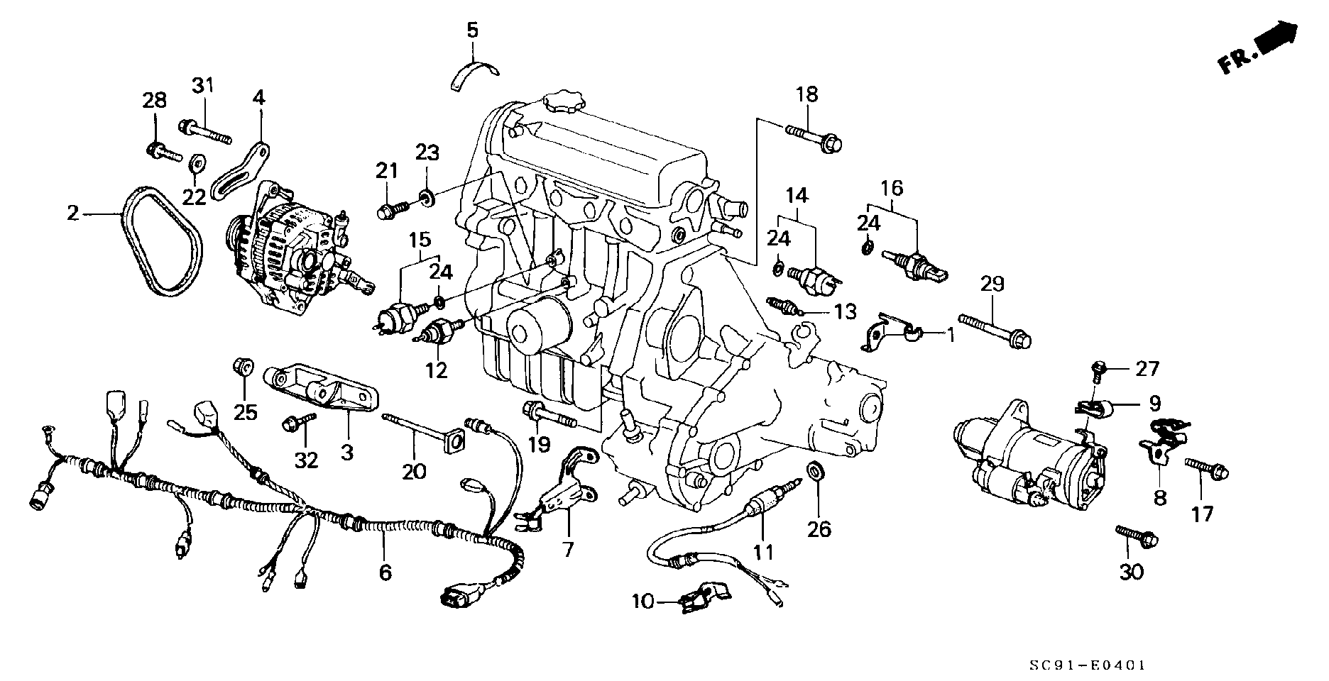 ENGINE  ELECTRICAL (A.C.G. BELT) ( ENGINE SUB CODE)