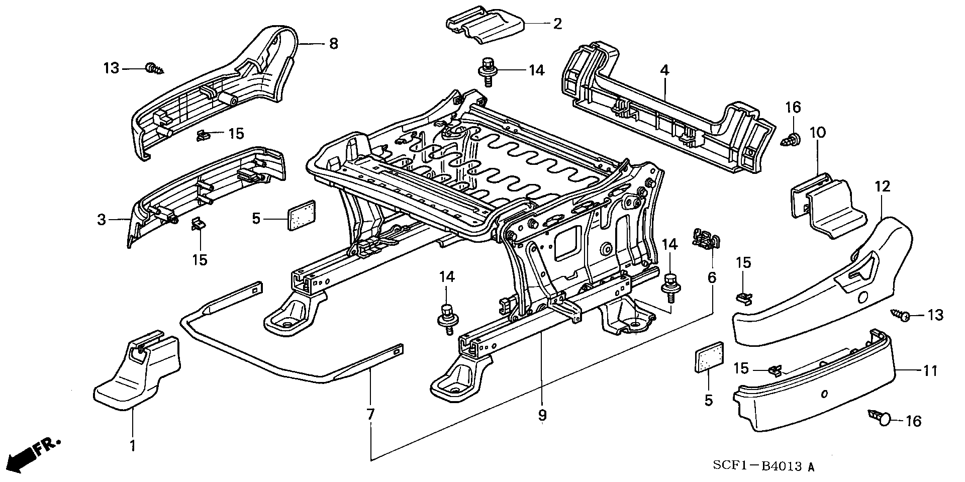 FRONT SEAT  COMPONENT PARTS (L.) ( 7 NUMBER OF SEATS )