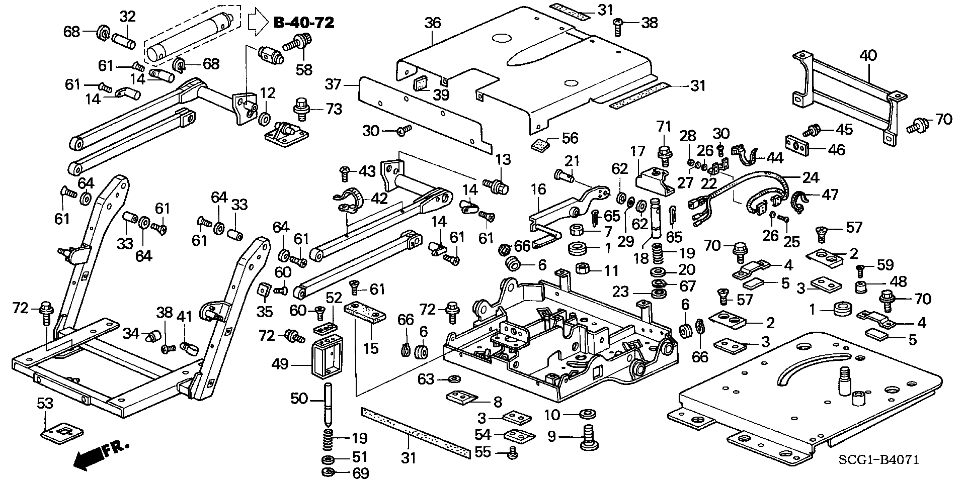LIFTER  COMPONENT PARTS ( 7 NUMBER OF SEATS )
