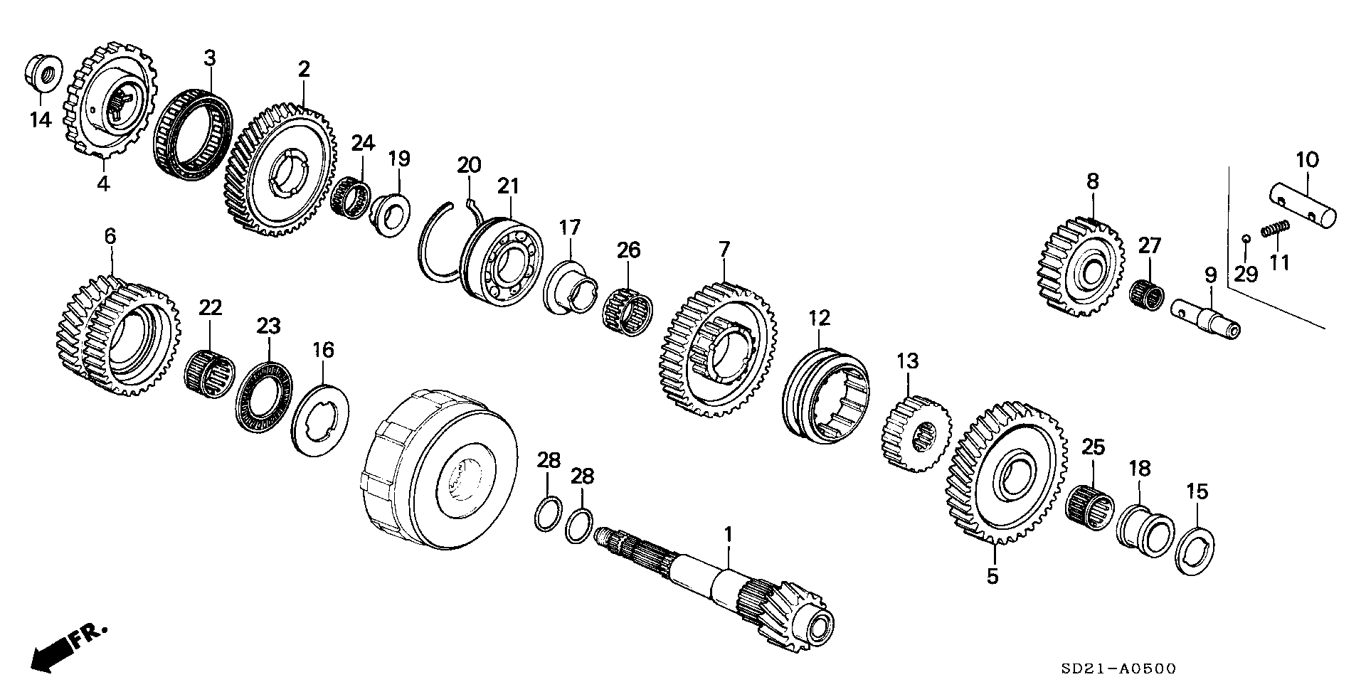 COUNTER SHAFT/ GEAR(3AT)