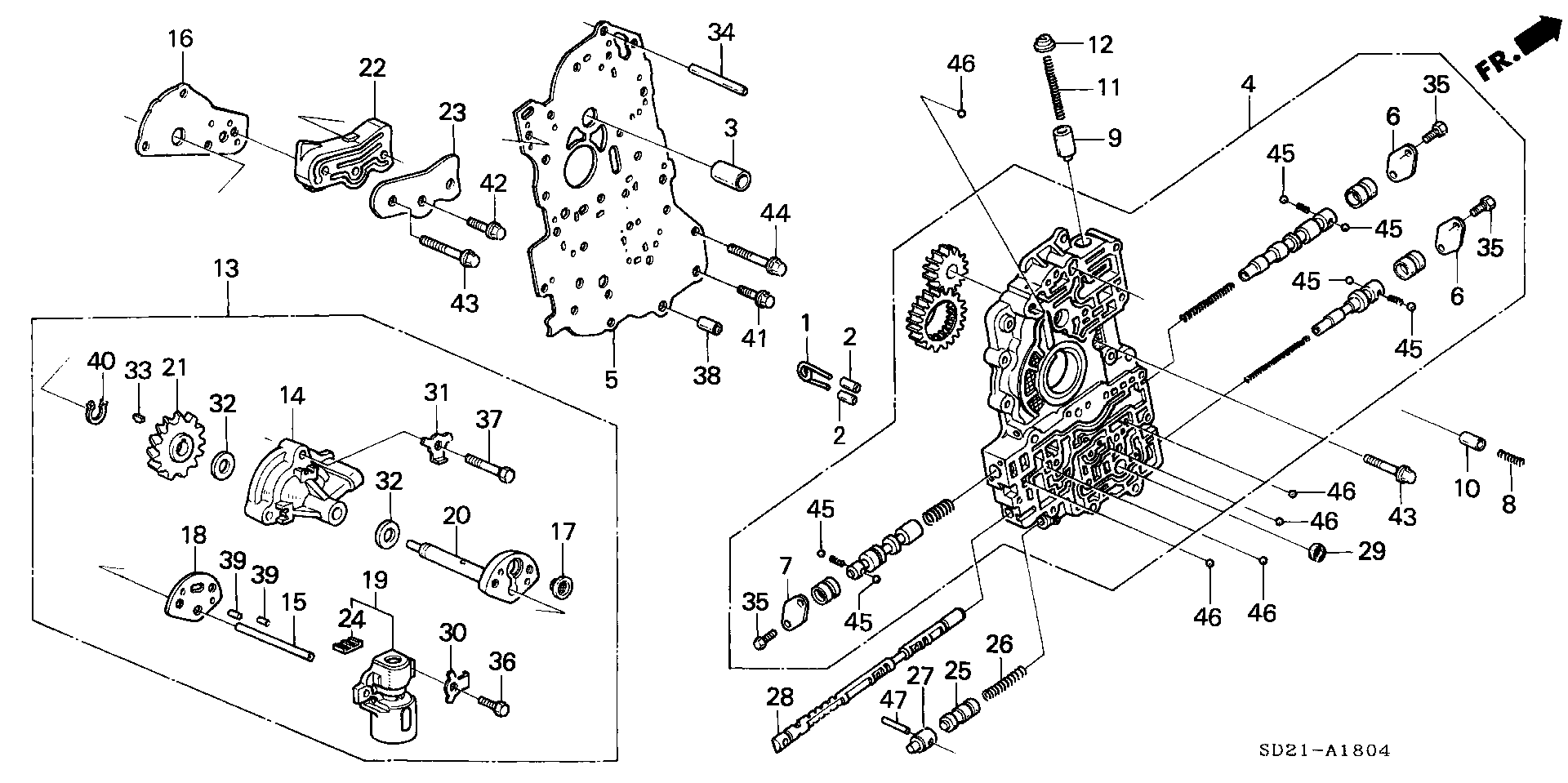 MAIN VALVE(BULB) BODY/ GOVERNOR(4AT) (P1000001-)