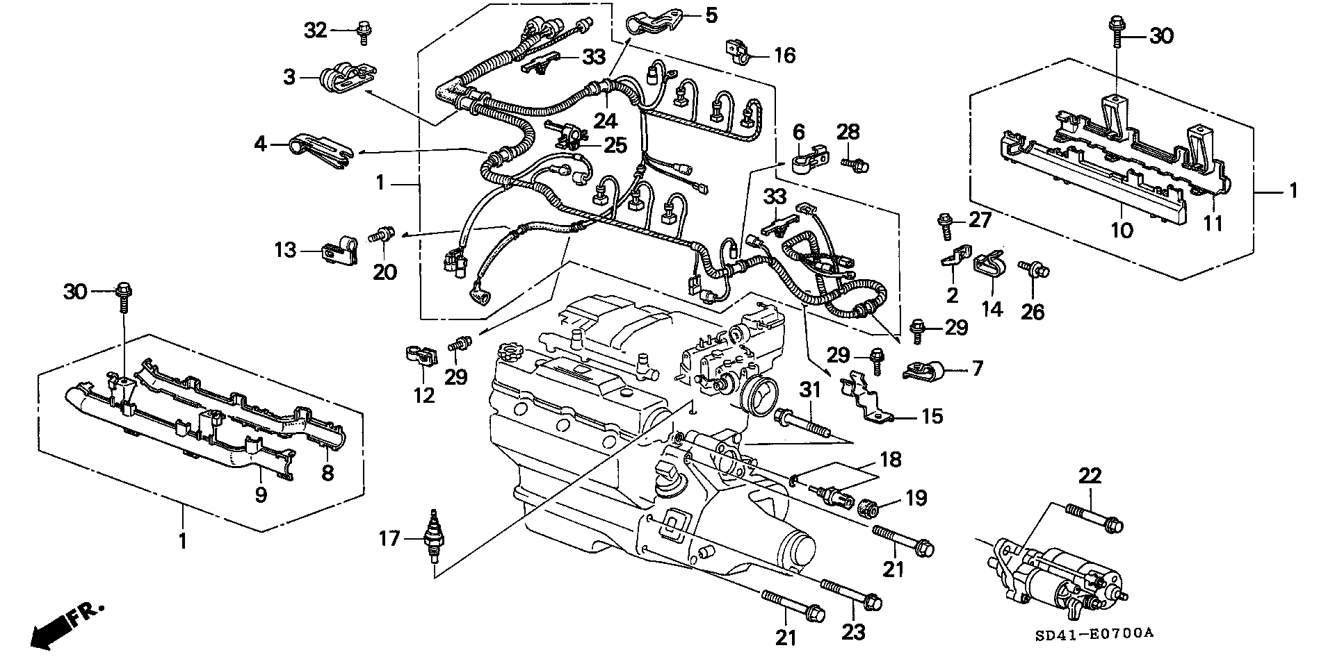ENGINE WIRE HARNESS/ HARNESS CLAMP
