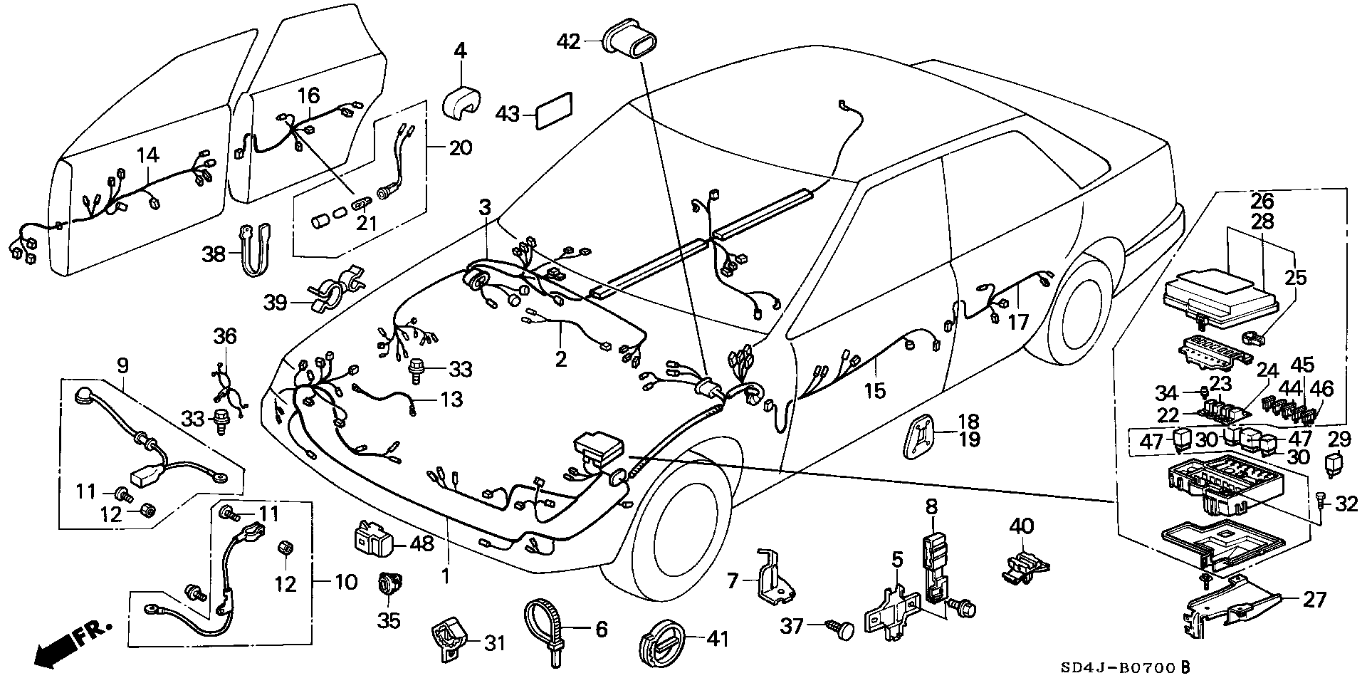 ENGINE ROOM/R. SIDE WIRE HARNESS