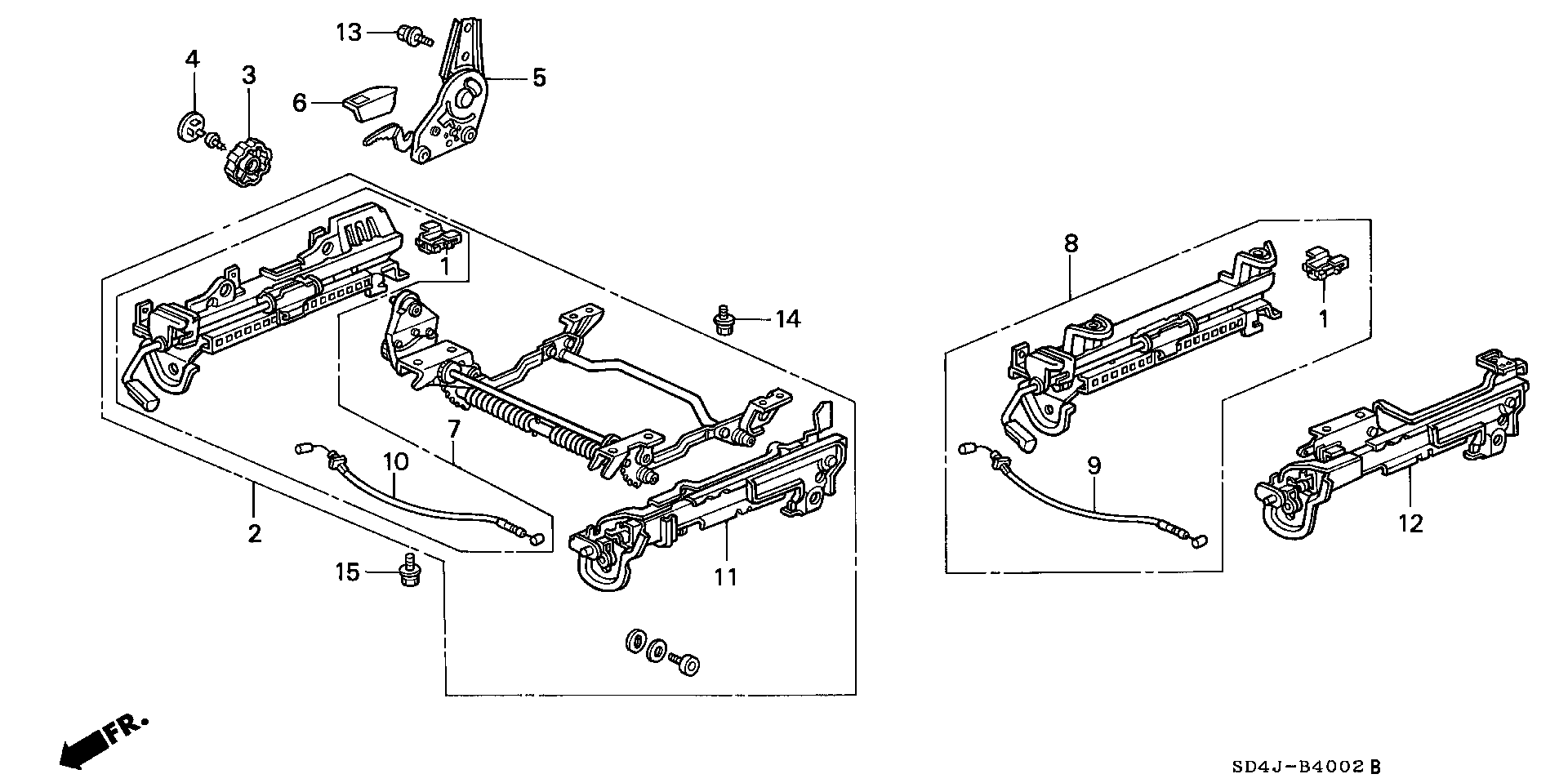 FRONT SEAT SHORT PARTS (  RIGHT SIDE :  MANUAL )