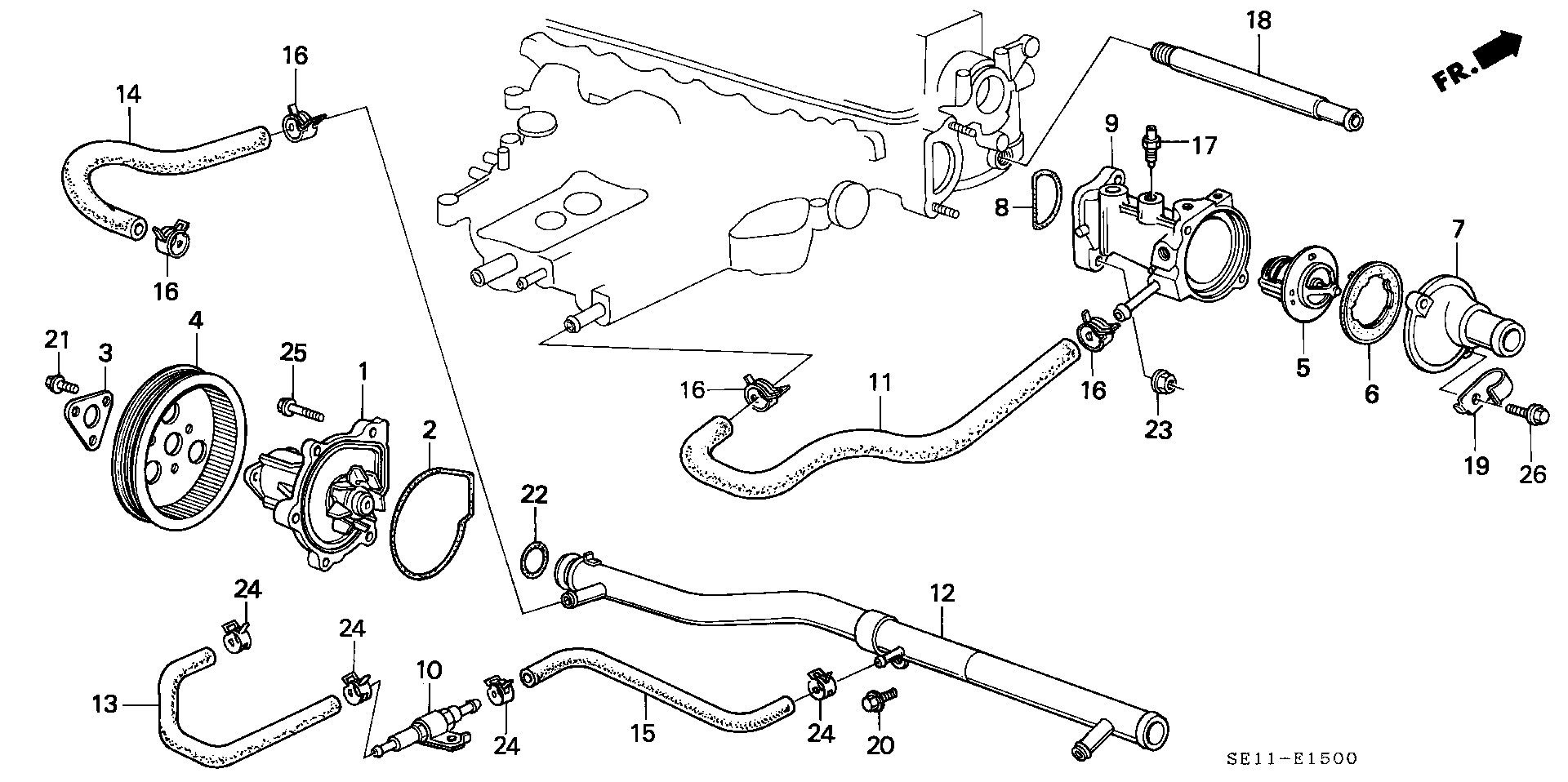 WATER PUMP/ THERMOSTAT ( SINGLE CAB)