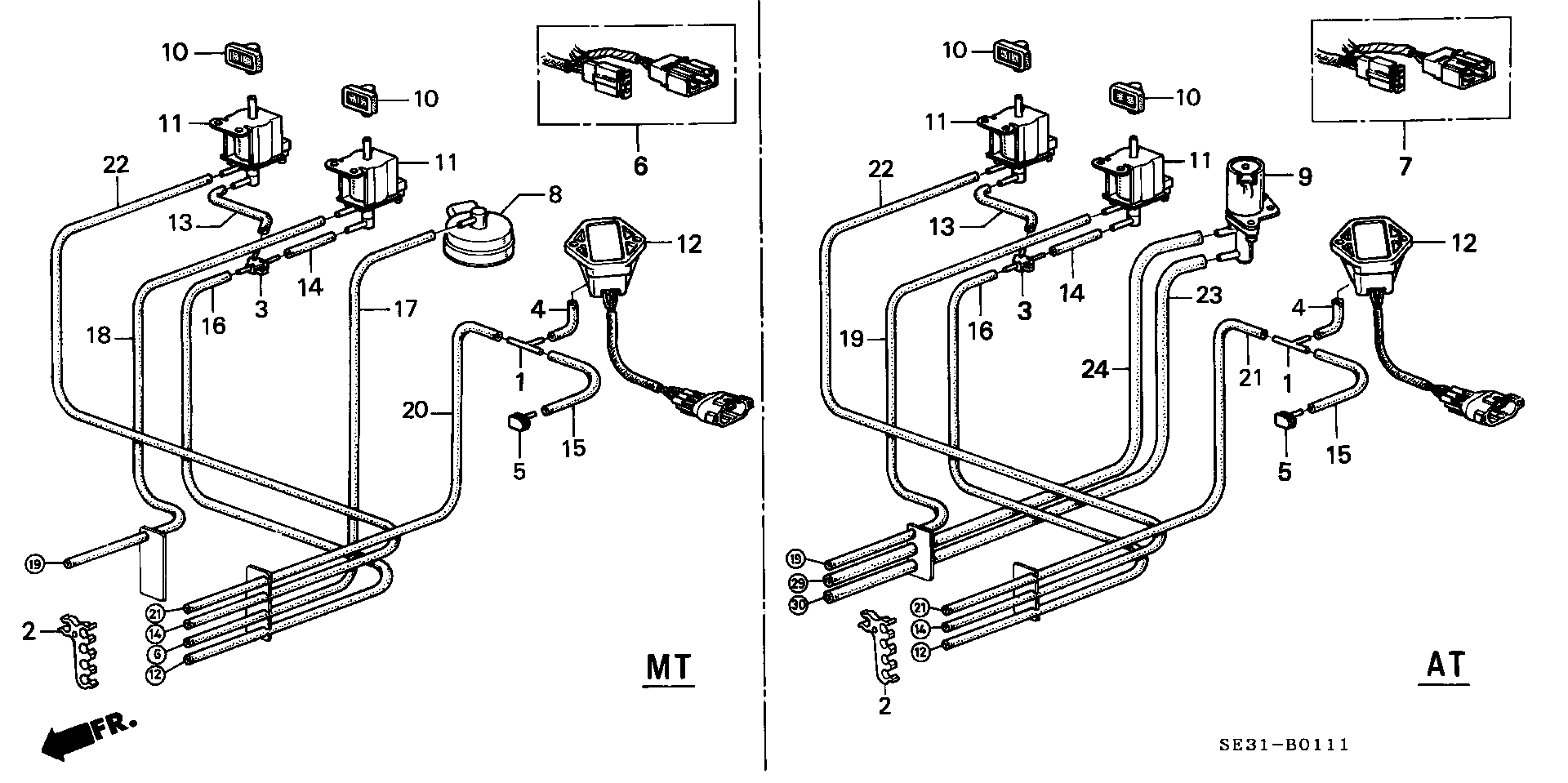 CONTROL BOX TUBING (PGM-FI)(-1060000)