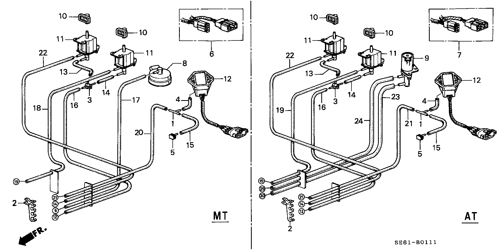 CONTROL BOX TUBING (PGM-FI)(-1060000)