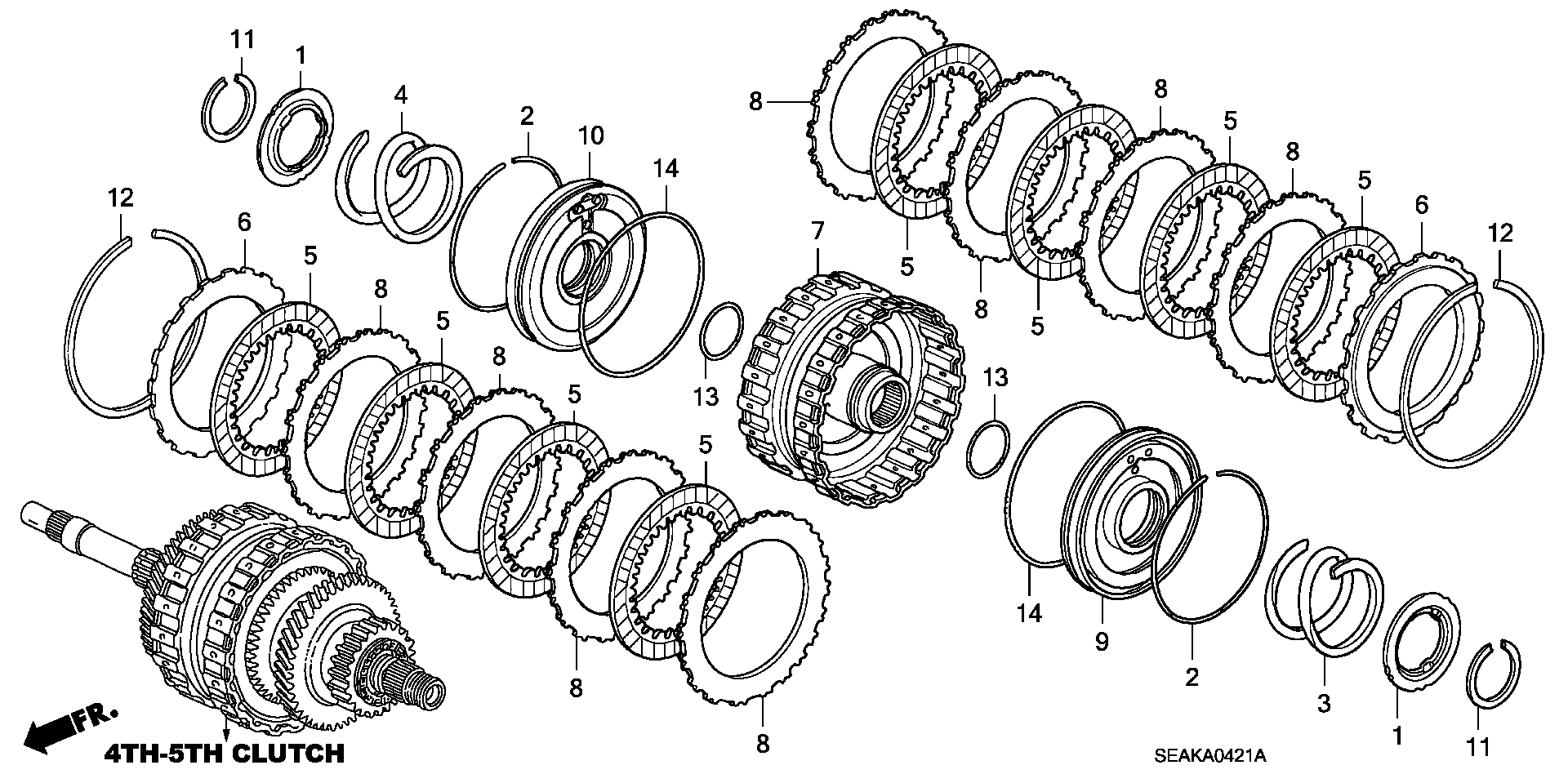 CLUTCH( FORCE FIFTH)(2.4L)