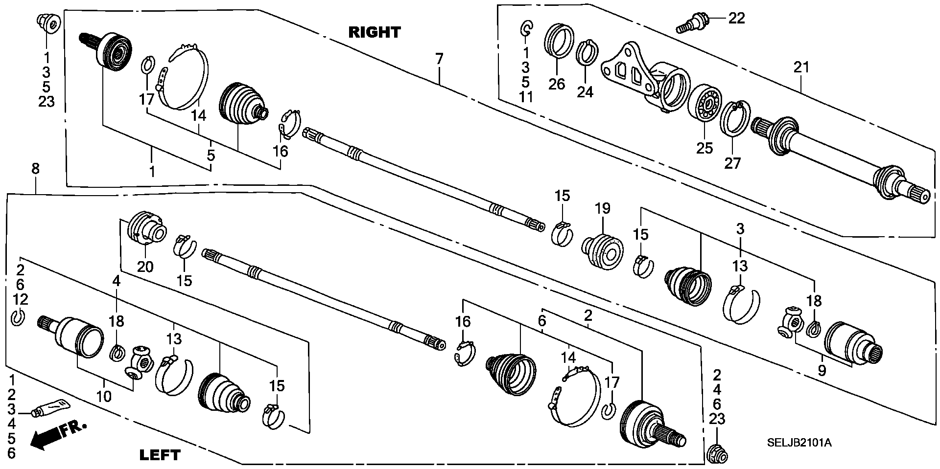 FRONT DRIVE SHAFT/ HALF SHAFT (4WD)