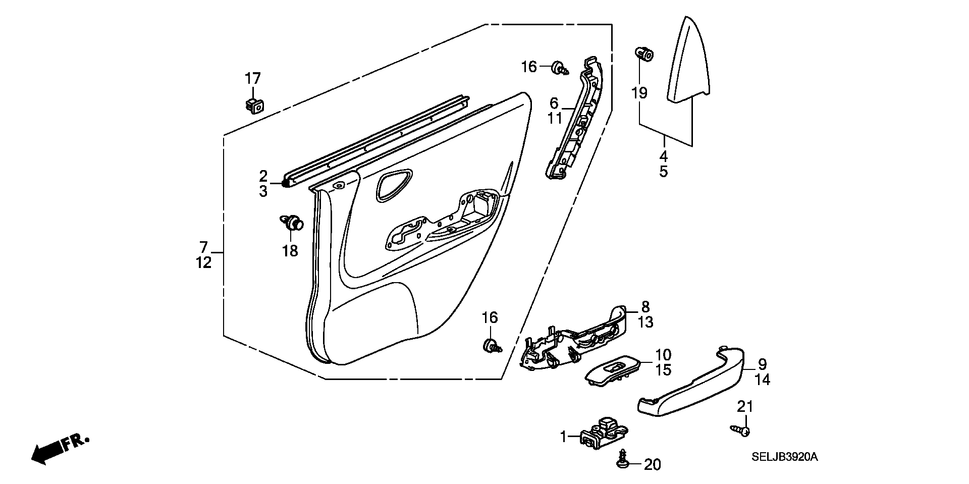 REAR  DOOR LINING