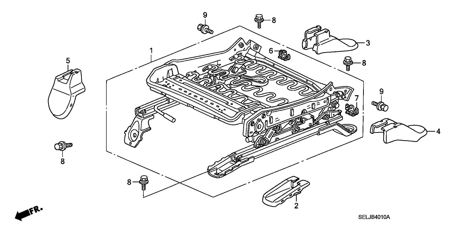 FRONT SEAT SHORT PARTS (  DRIVER`S SEAT SIDE )