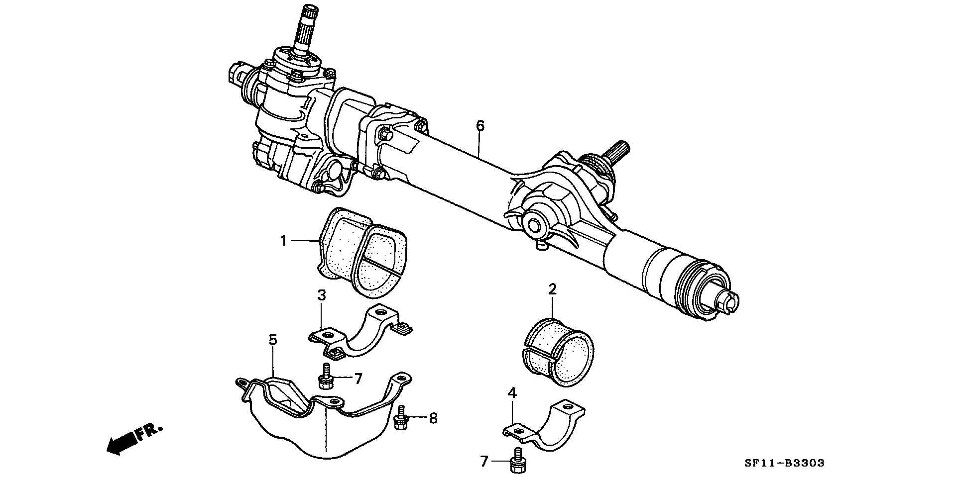 FRONT POWER STEERING GEARBOX (4WS)